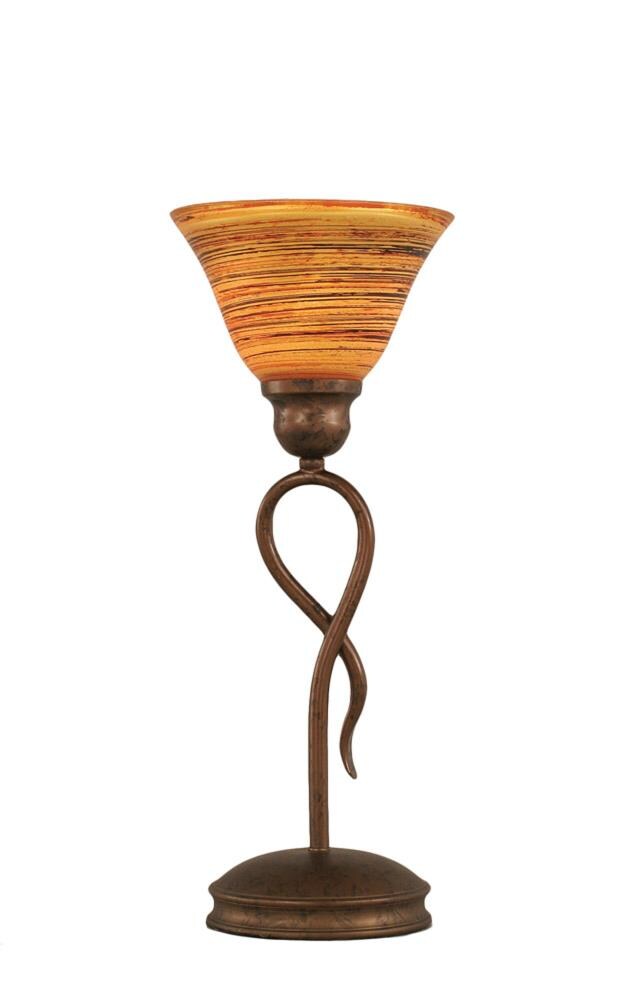  LWTK006653 13.25-in Bronze Table Lamp with Glass Shade