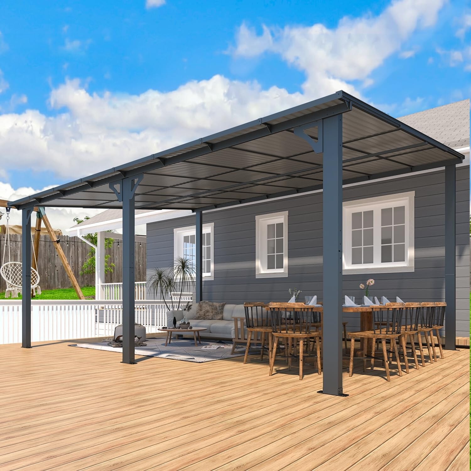 AECOJOY 16414BK-LS01 Wood-Resin-Gazebos - View #4