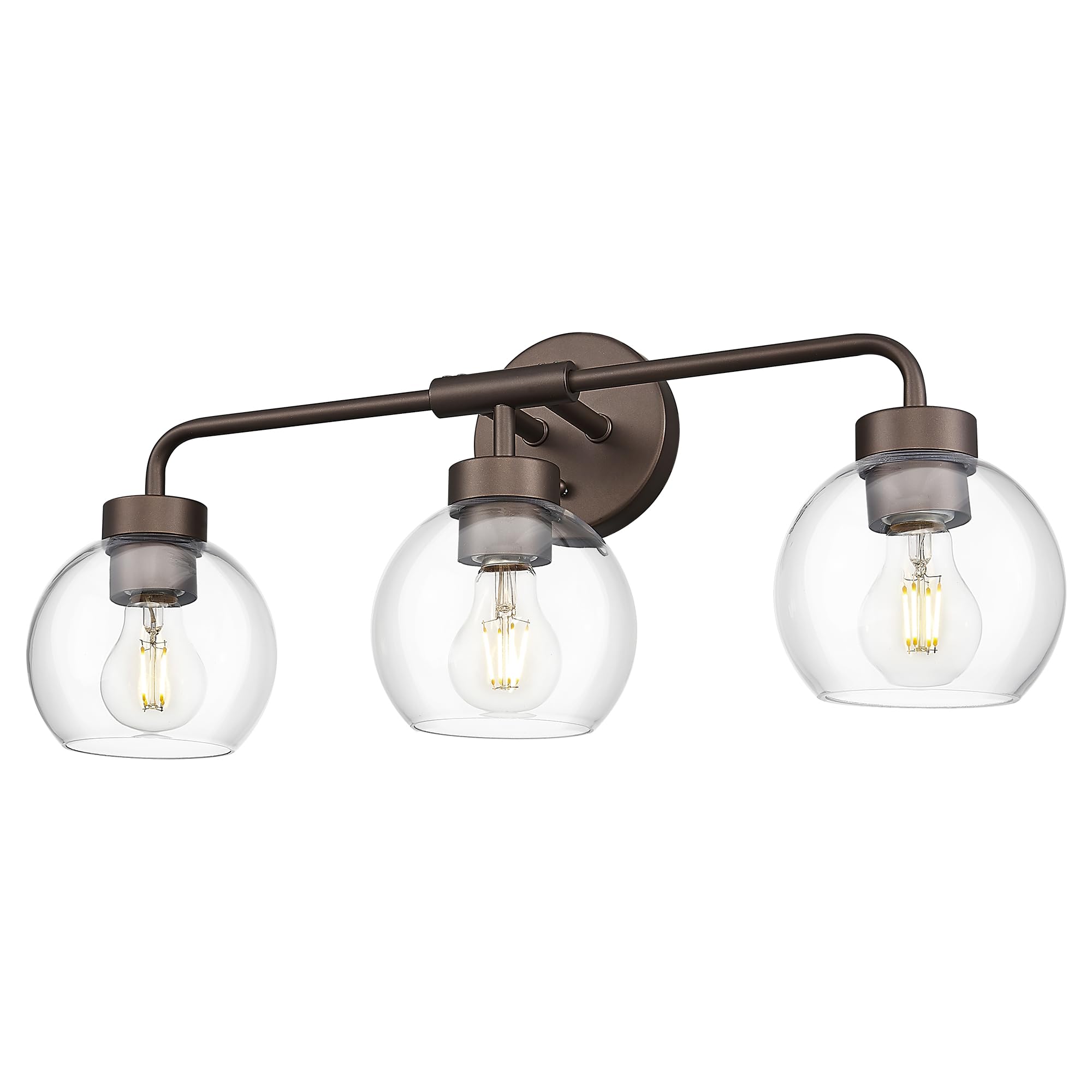 LTMATE LSZS62BG-3W ORB JAZAVA 23.1-in 3 -Light Oil-rubbed Bronze Industrial Vanity light