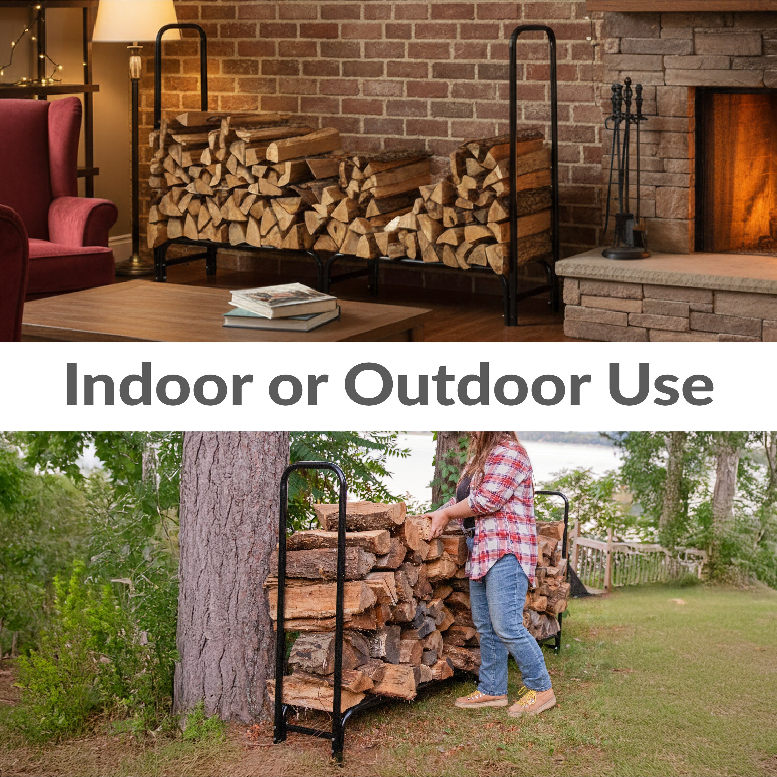 Sunnydaze Decor QX-8LR-8LRC Firewood-Storage - View #9