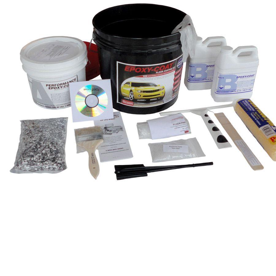 Epoxy-Coat 2-part White High-gloss Concrete and Garage Floor Paint Kit ...