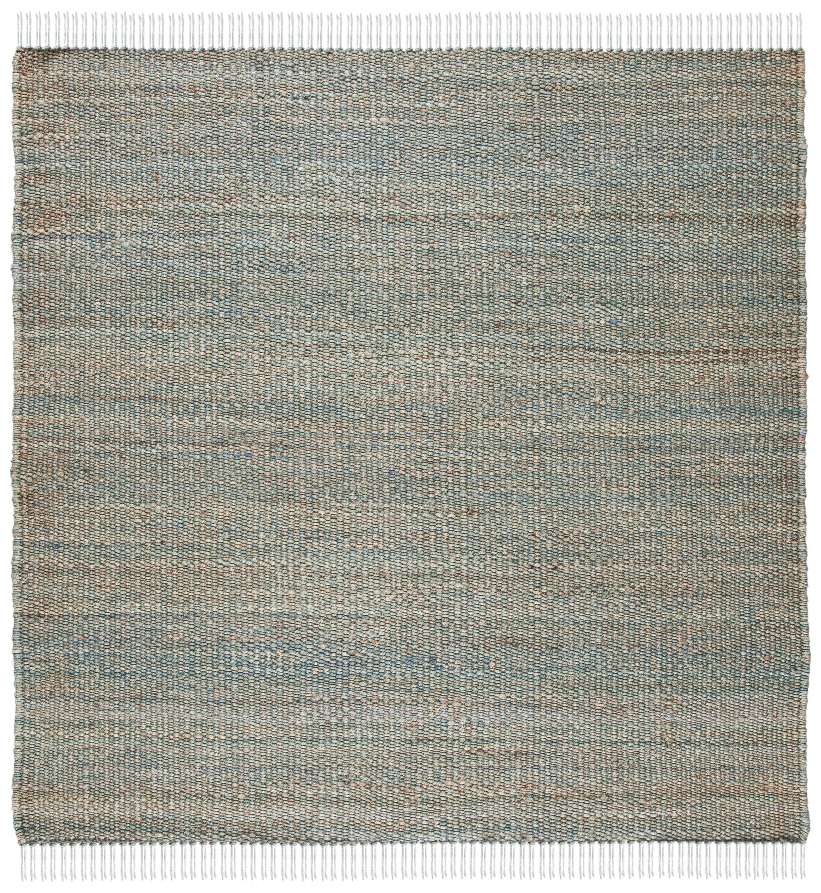 Safavieh NF368E-6SQ Natural Fiber Baird 6 x 6 (ft) Jute Blue Square Indoor Abstract Area rug