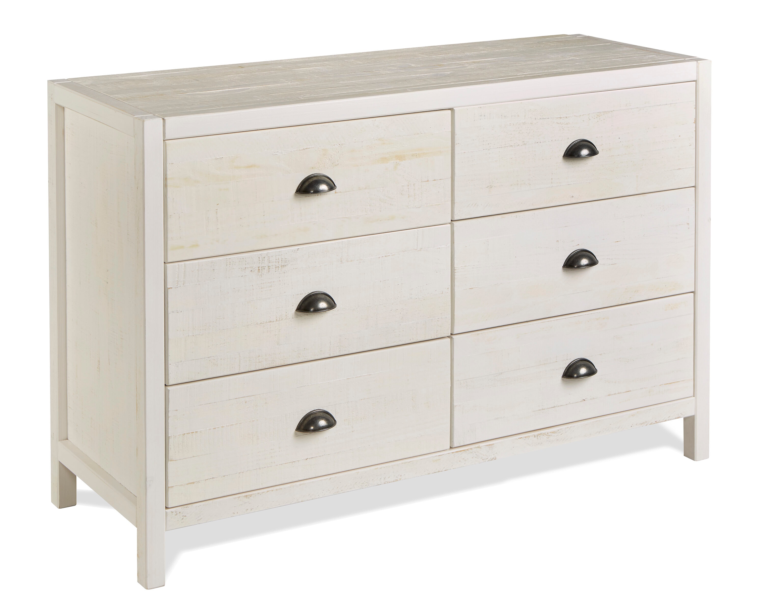 Camaflexi HM409 Hampton Coastal White Pine 6 -Drawer Standard dresser