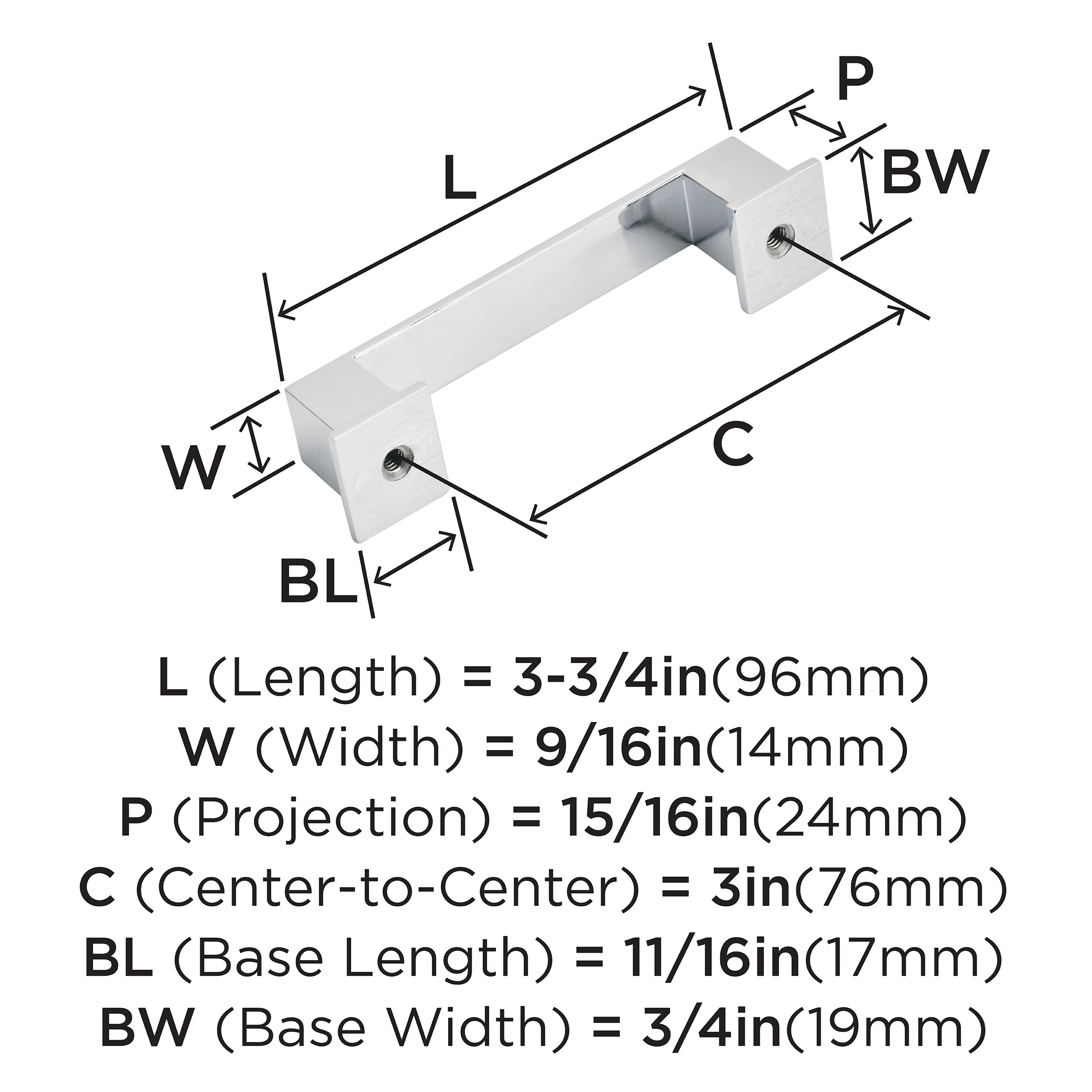 Amerock BP3676426 Cabinet-Pulls - View #3