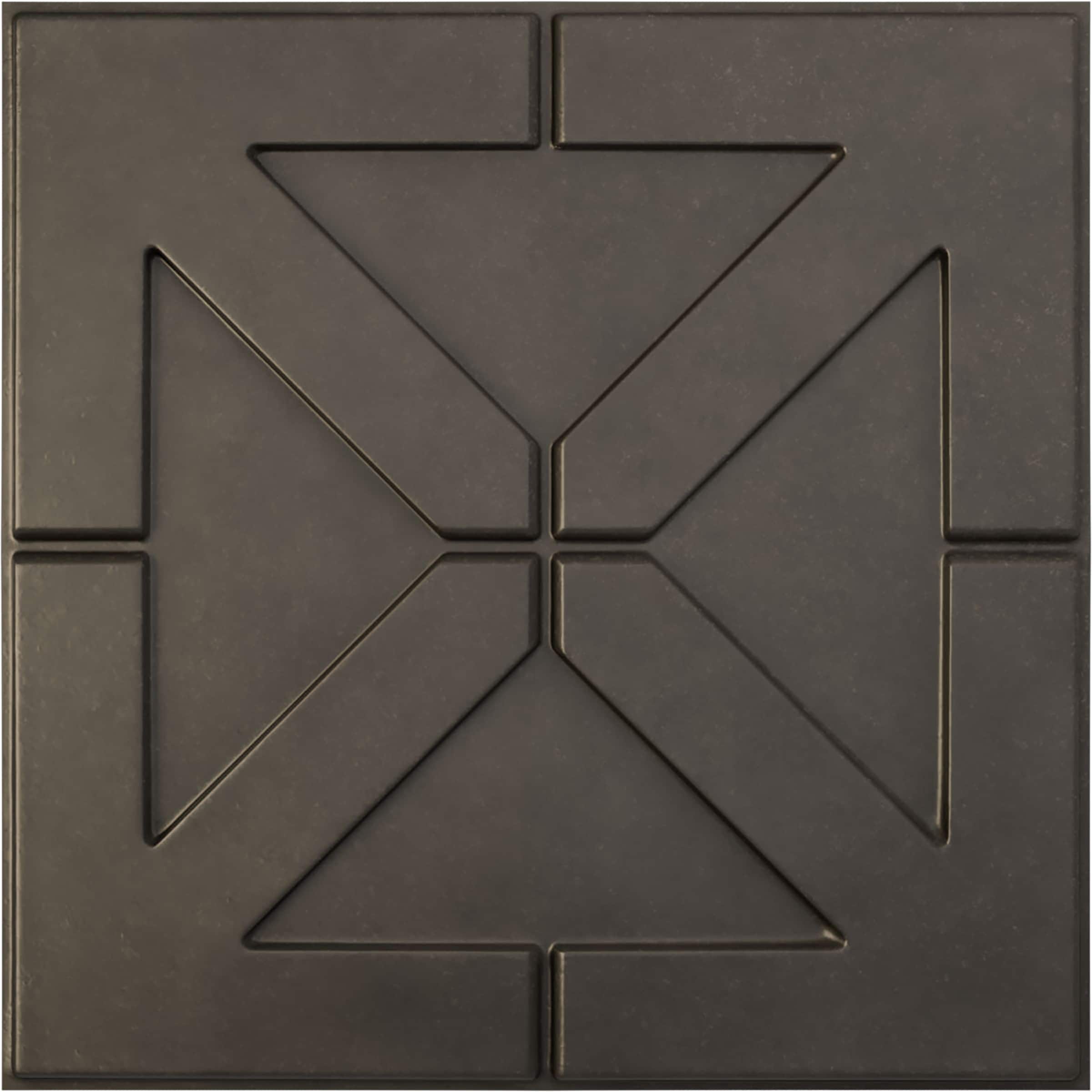 Ekena Millwork WP20X20XADST-CASE-12 19-5/8-in x 19-5/8-in Embossed Paintable/Stainable Black PVC Wall Panel ( 12 -Pack, Covers