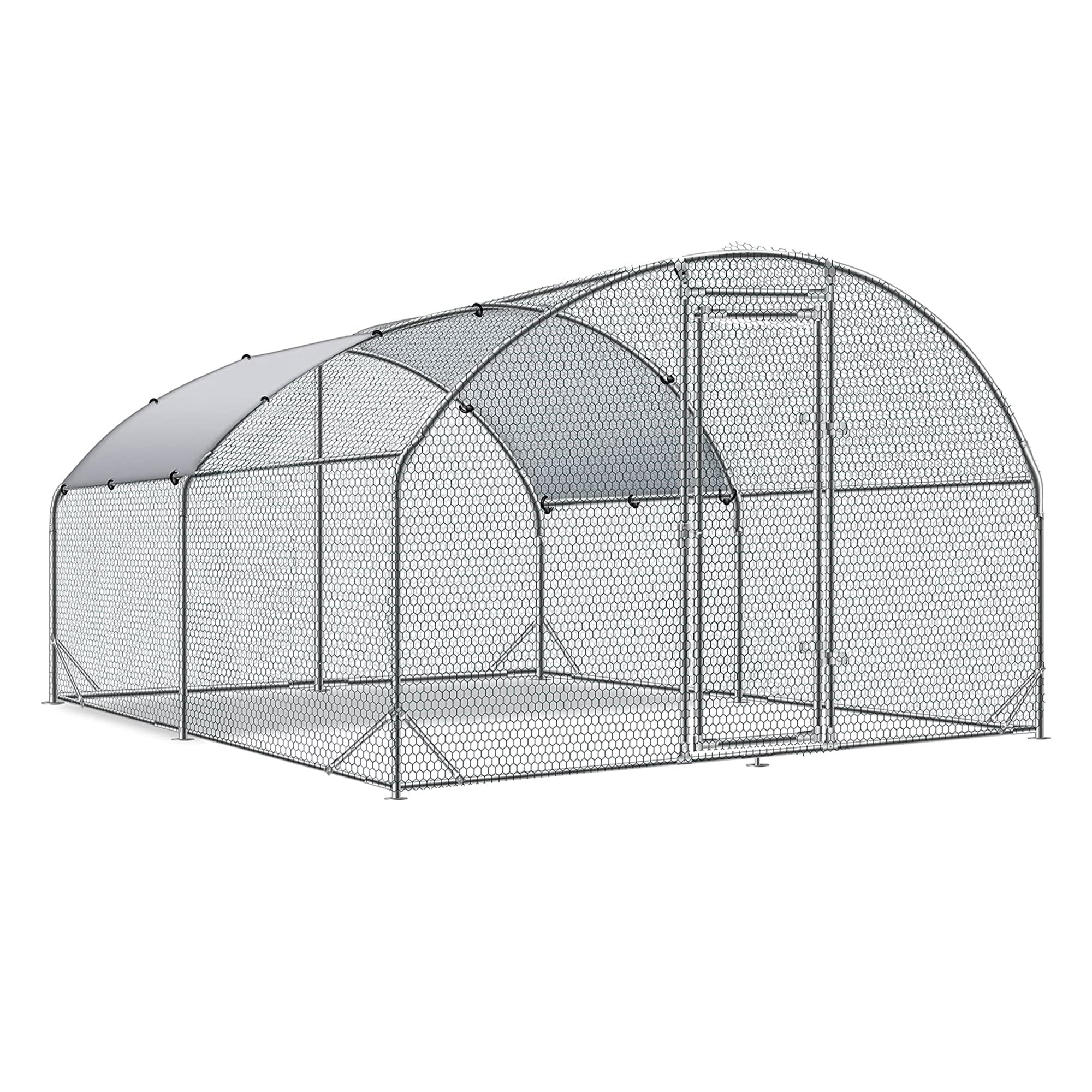 Gaierptone CRXKO0MB3ZD Silver Metal Chicken coop