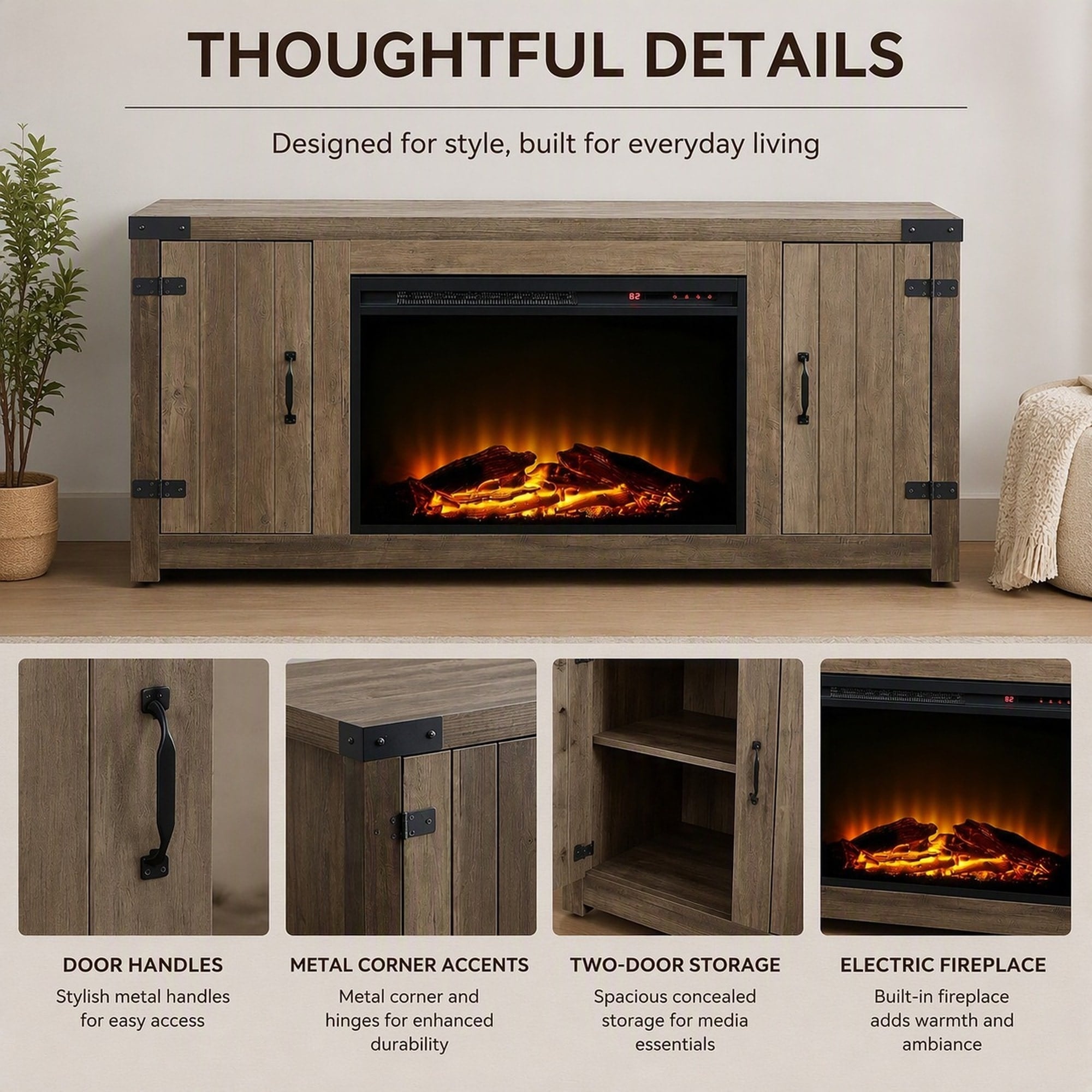 TEINIE HJJ-B2726S00533 Electric-Fireplaces - View #4