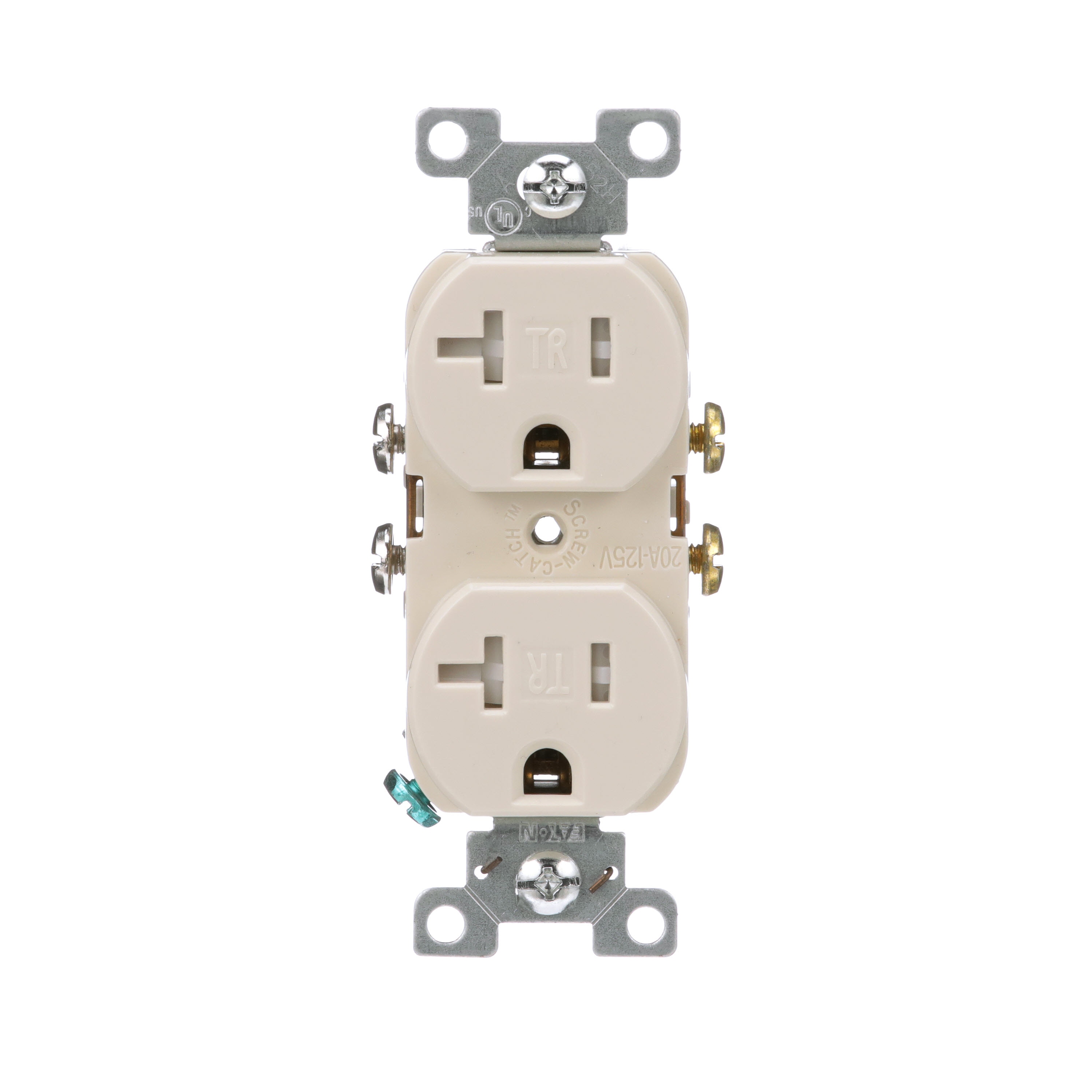 Eaton TRCR20LA-BX-LW Arrow Hart 20 -Amp 125-volt Tamper Resistant Residential/Commercial Duplex Outlet , Light almond
