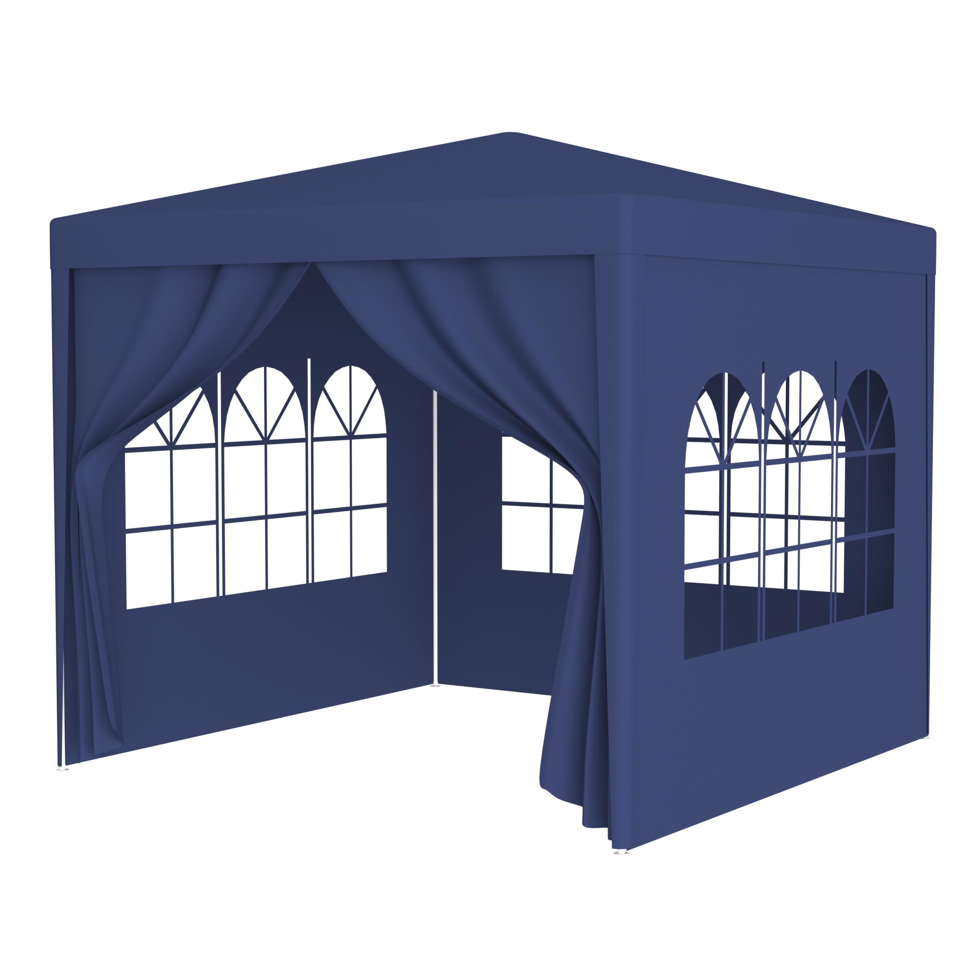 AAZJ BYO-68234 10-ft x 10-ft Gazebos Blue Gazebo with Soft Top Roof
