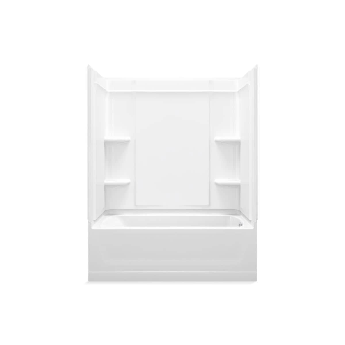 Ensemble 30-in x 60-in x 18-in White 4-Piece Bathtub and Shower Combination Kit (Right Drain) | - Sterling 71370128-0