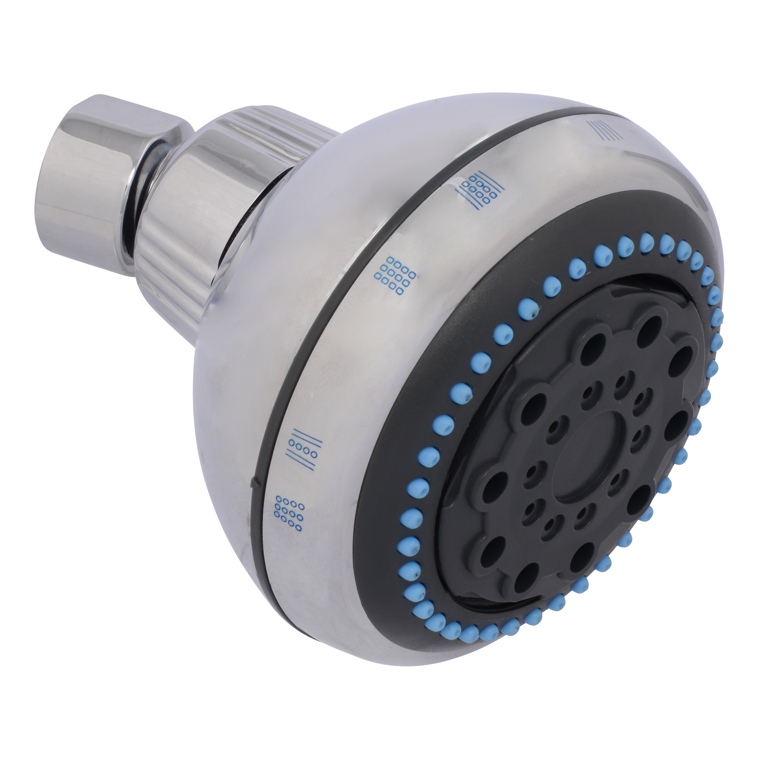 EZ-FLO 15112 5.0 -Spray Chrome 3.25-in Round Fixed High Pressure Shower Head 2 GPM