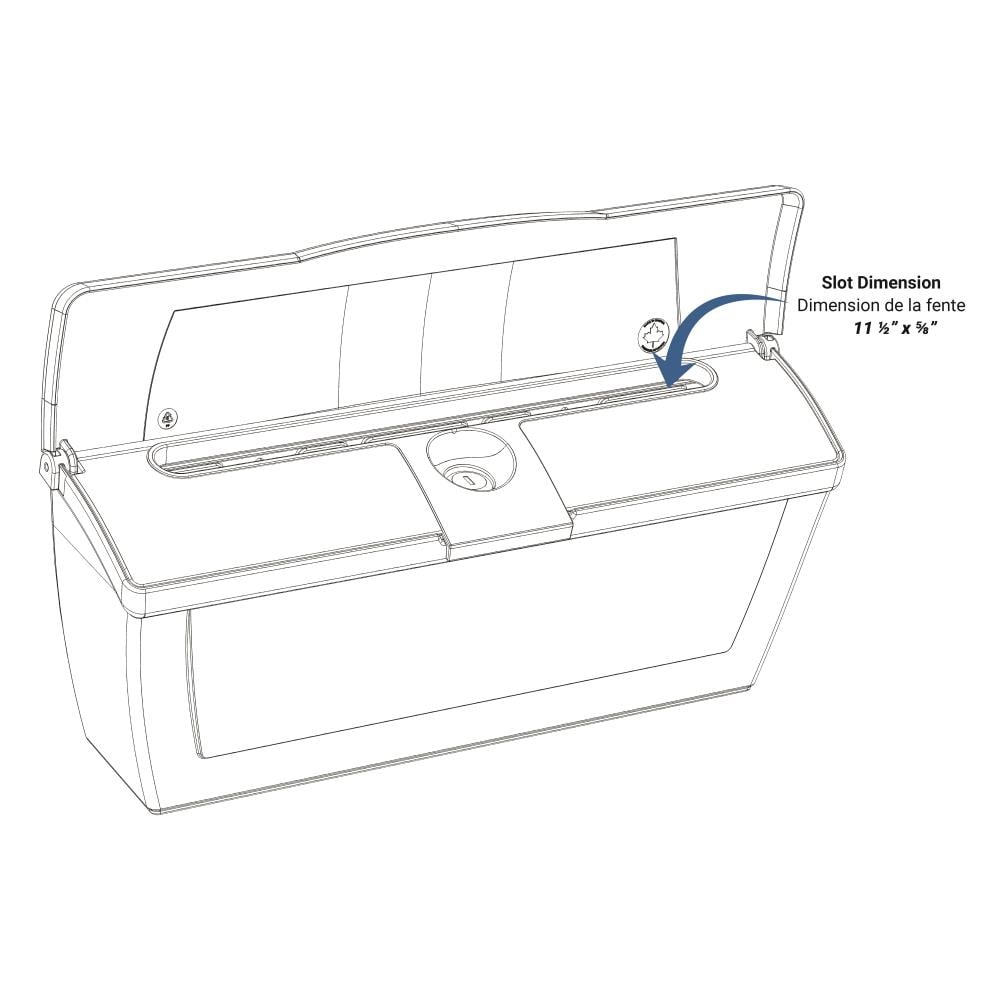 White Lockable Wall Mounted Plastic Mailbox