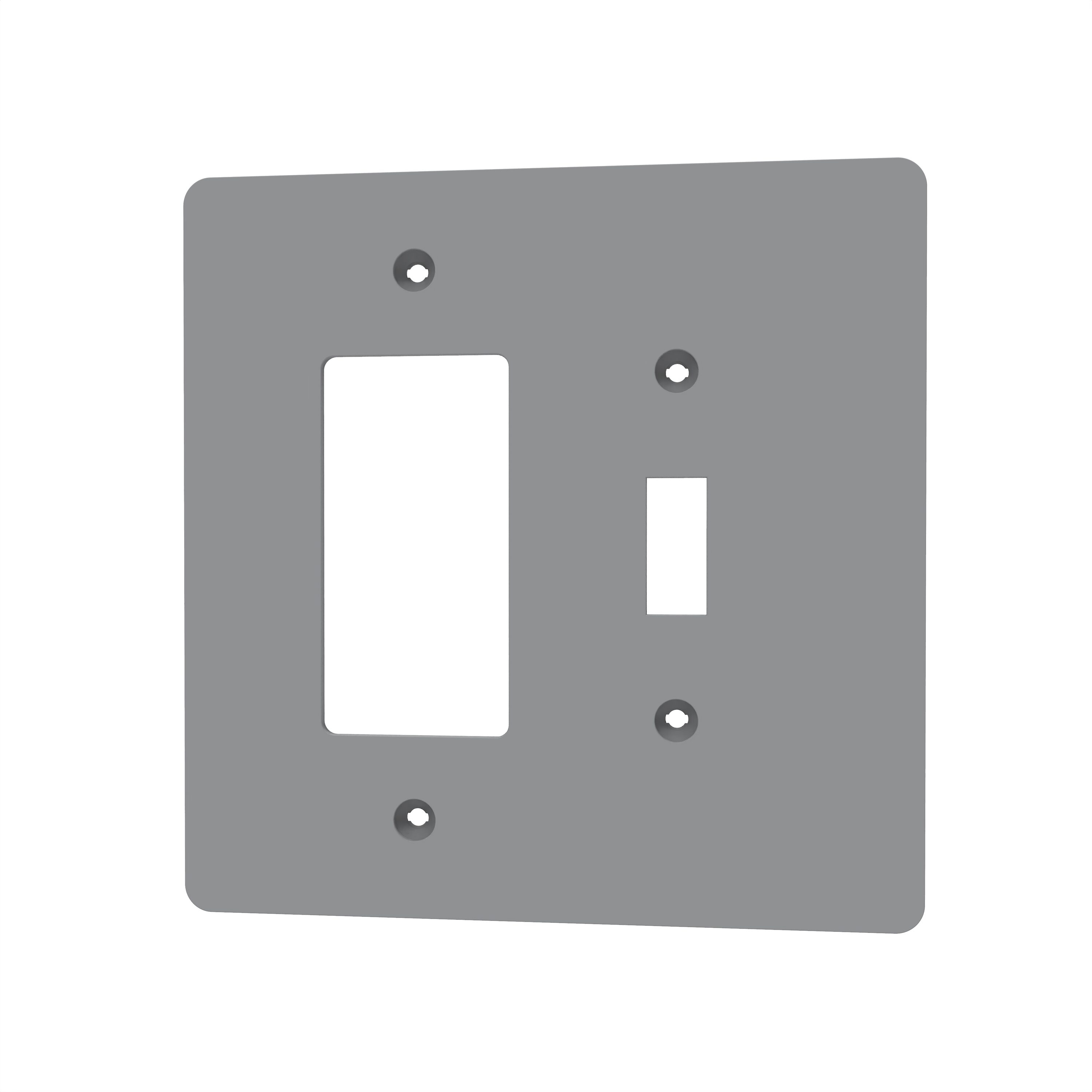 Square D 2 -Gang Gray Toggle/Decorator Plastic Midsize Wall Plate at ...