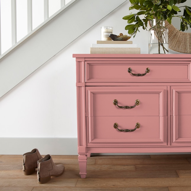 Magnolia Home Magnolia Home by Joanna Gaines Pink Lemonade Water-based  Tintable Chalky Paint (1-quart) in the Craft Paint department at