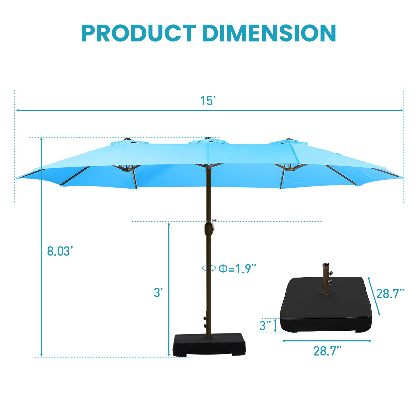 Aoodor A065-PLELE Umbrellas-2 - View #3