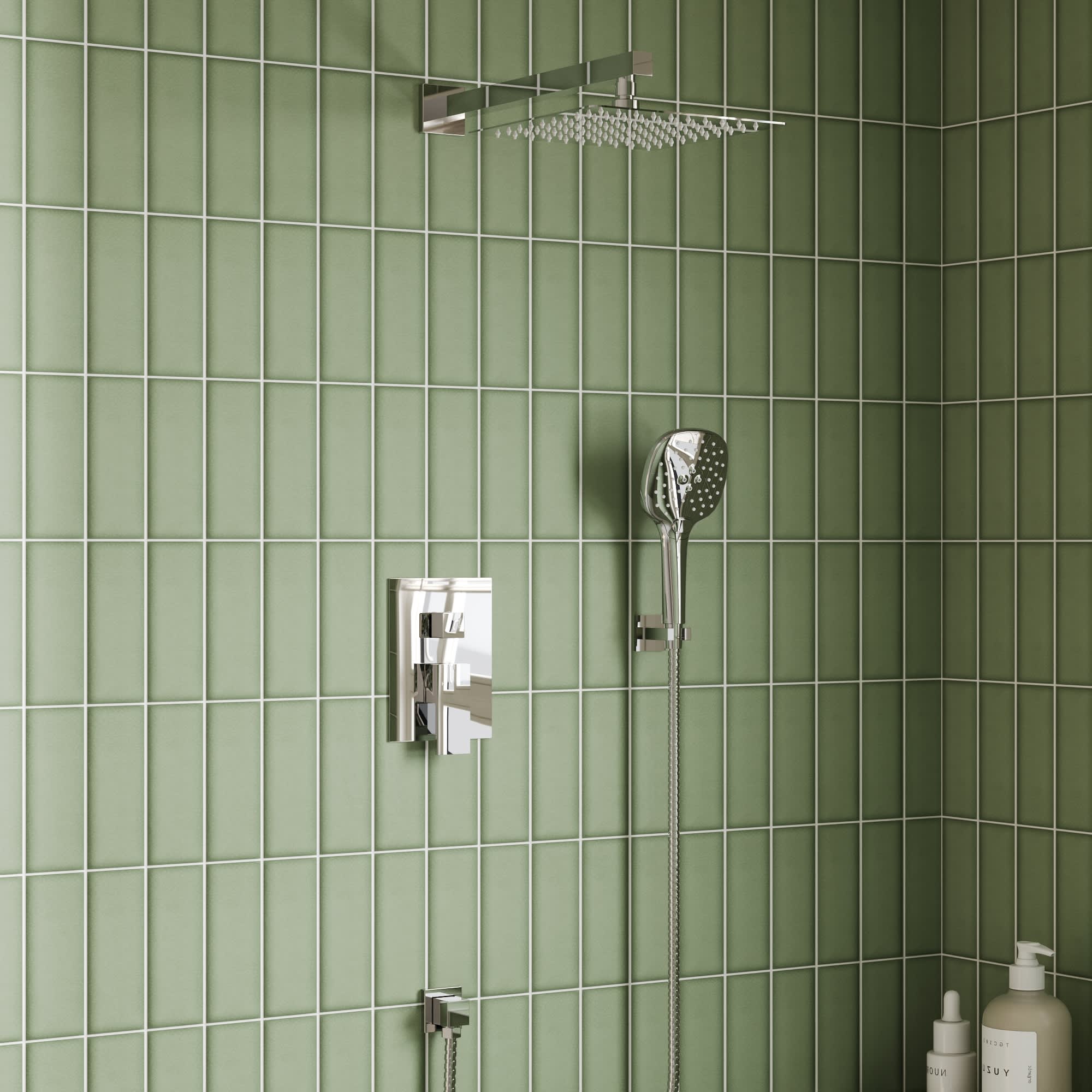 EVERSTEIN M6646CI-10BL RainfallCascade with 10-in High-Pressure Balanced Shower System and 3-Setting Hand Shower in Chrome