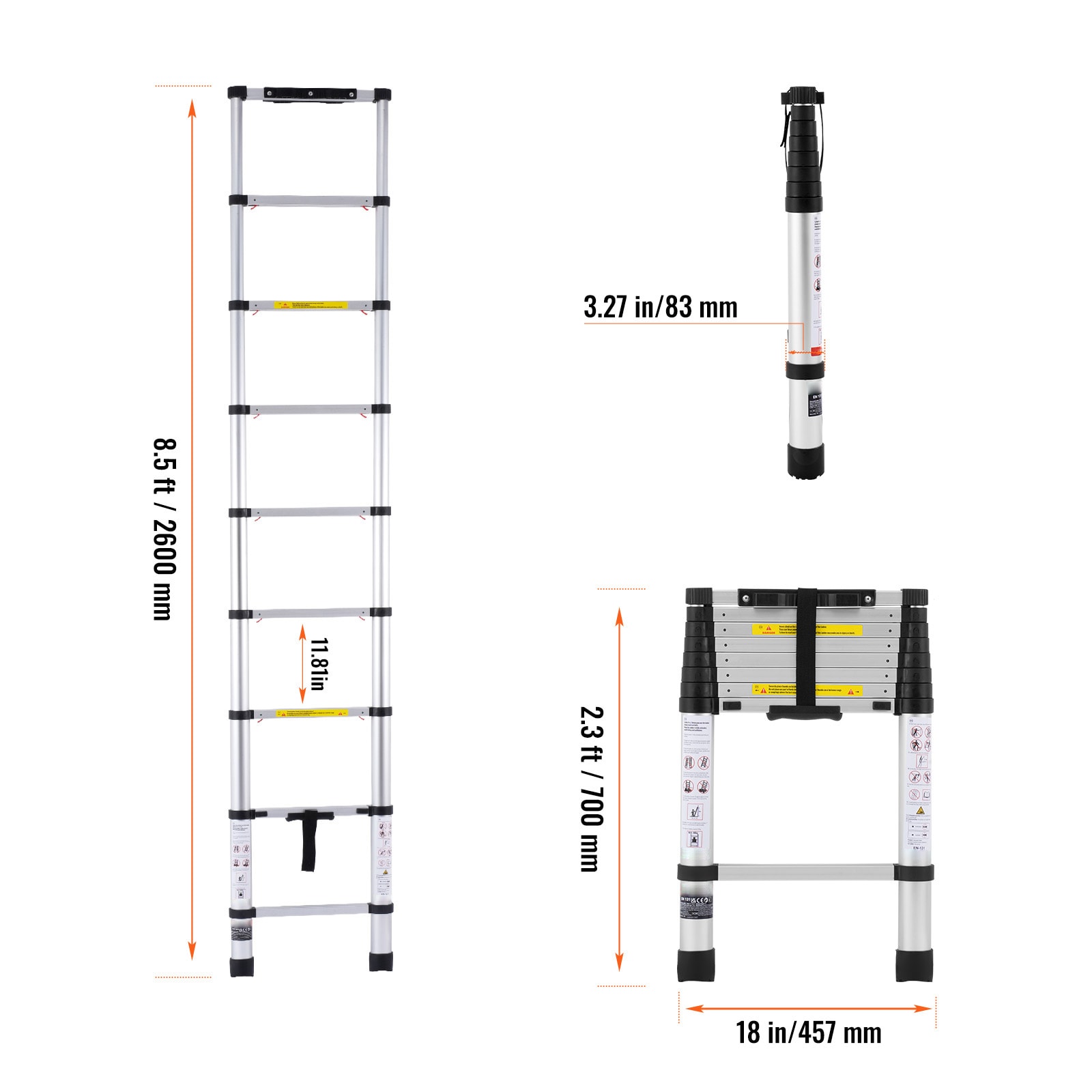 VEVOR SCSSLTNLSLK805991V0 Step-Ladders - View #2