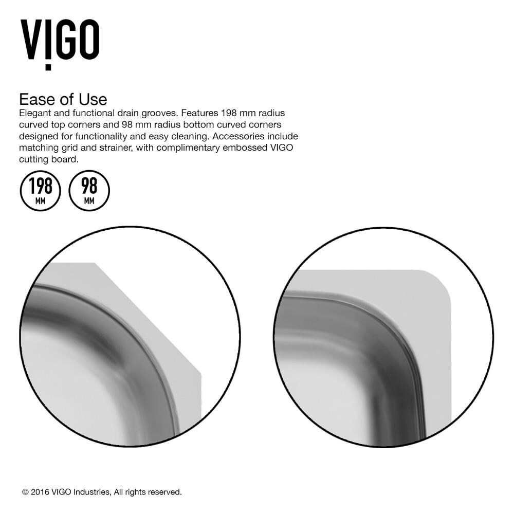 VIGO Undermount 21 In X 23 5 In Stainless Steel Single Bowl Kitchen   04788179 