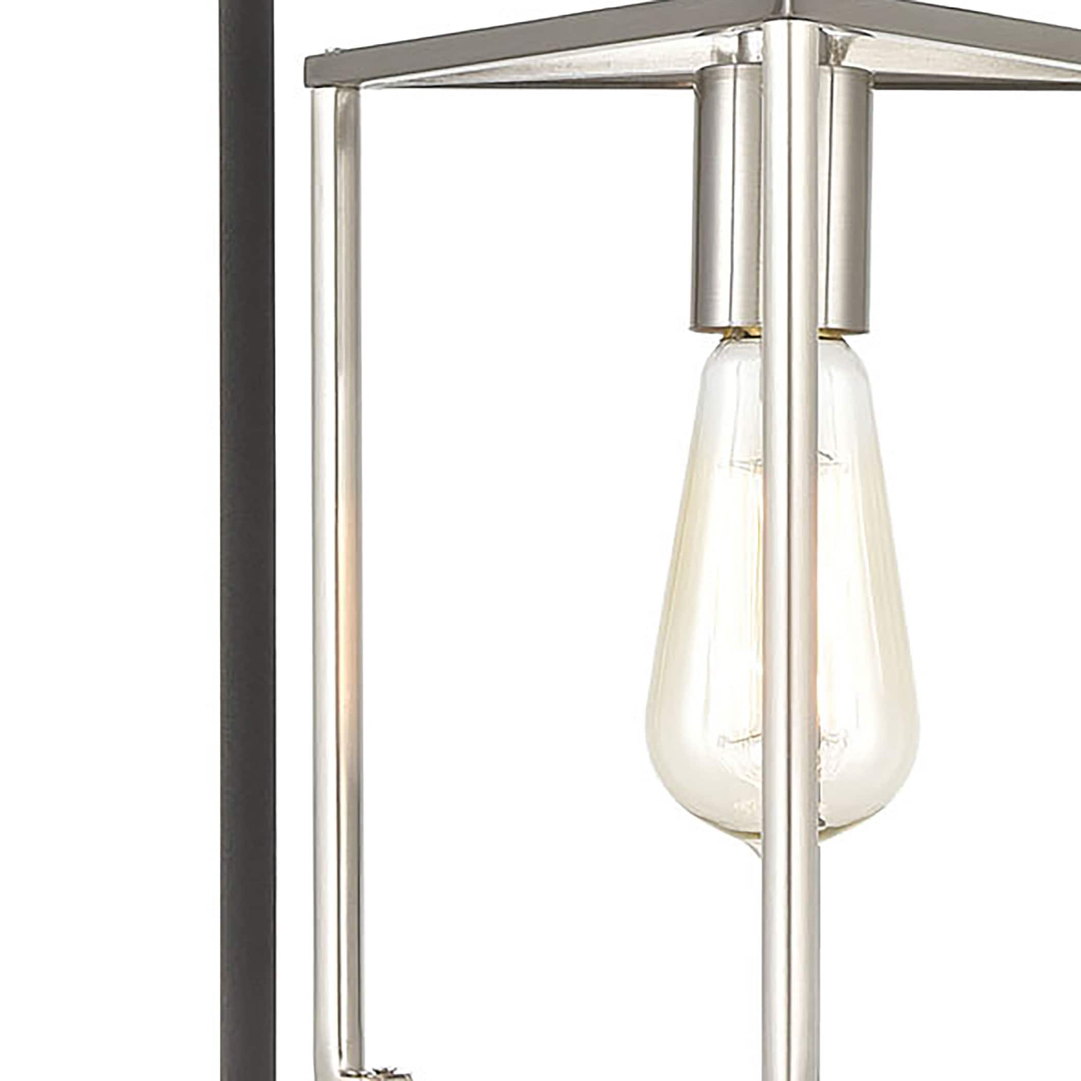 Salinger Charcoal and Satin Nickel Mini Pendant Light