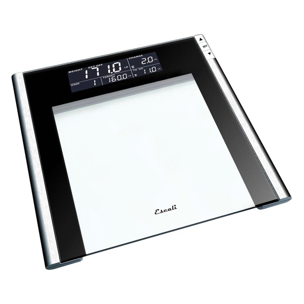 Escali Large Display 400-lb Capacity Bathroom Scale (Black