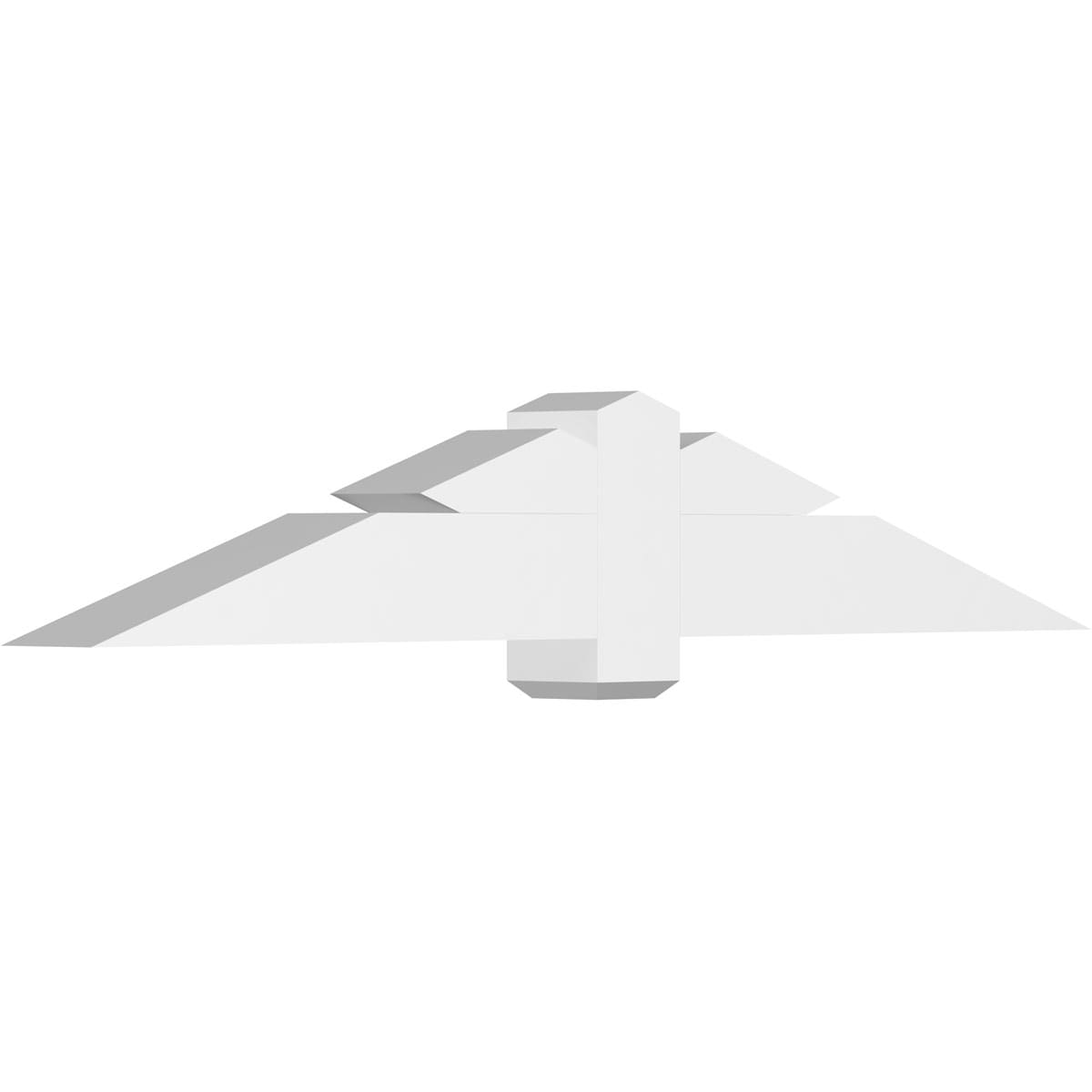 Ekena Millwork GBP072X12X0606KEN00 Kennewick White PVC Gable bracket