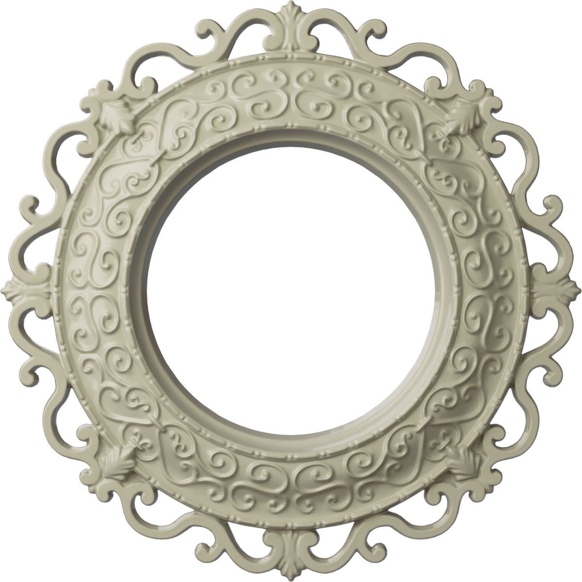 Ekena Millwork CM13ORCYF Orrington 13.25-in W x 13.25-in L Painted Clear Yellow Polyurethane Whole Ceiling Medallion