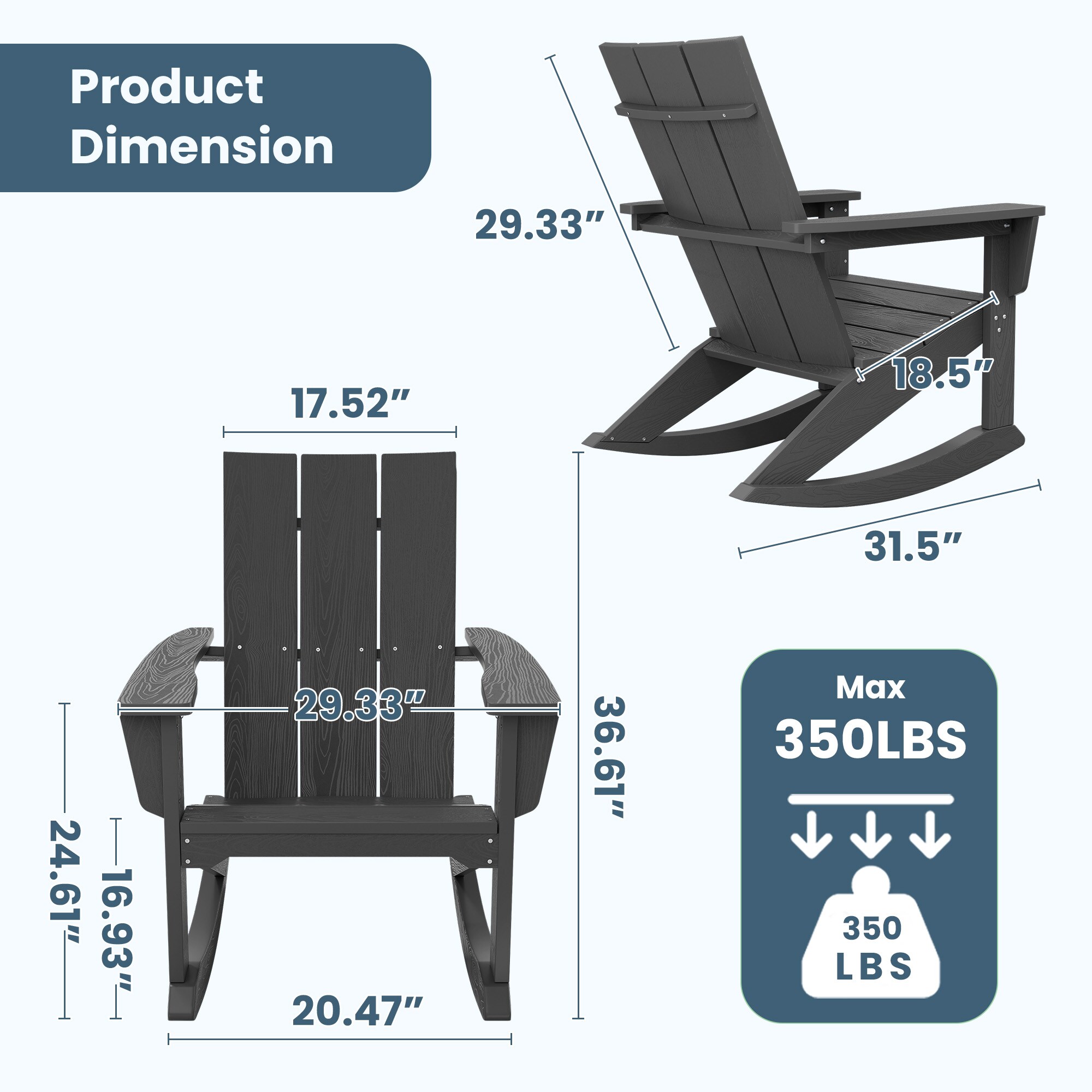 Serwall SW-HQYY—GY Patio-Chairs - View #3