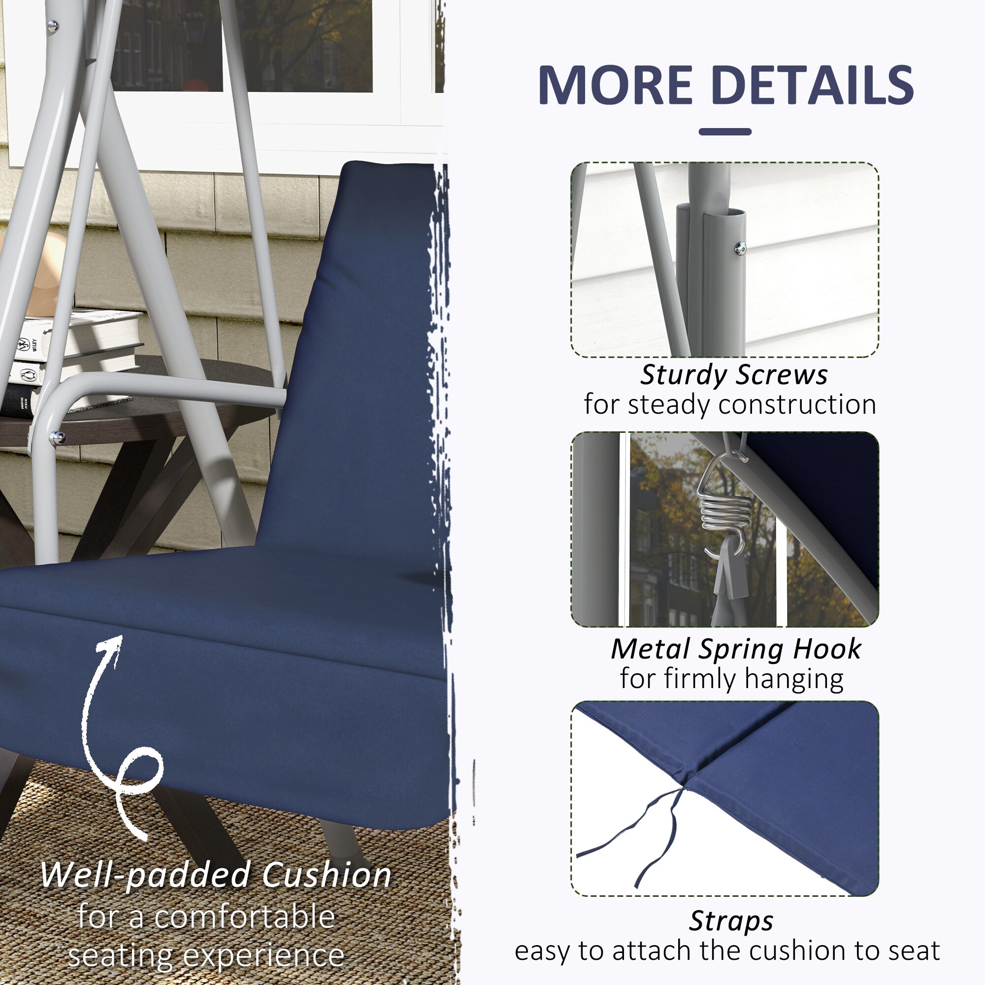 Outsunny 84A-057V00DB Swing-Gliders - View #6