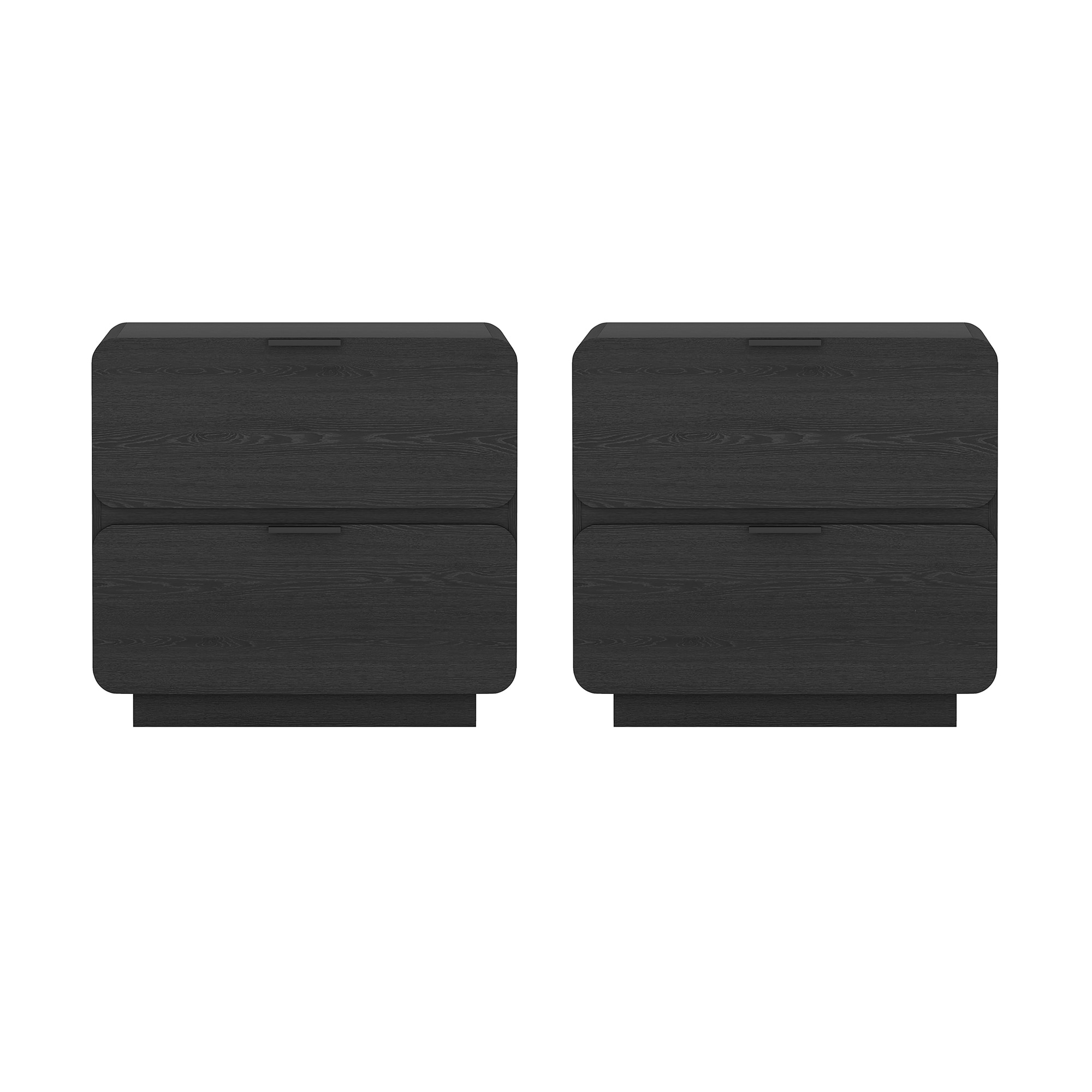 Manhattan Comfort 2-NS016-BK Black 4 -Drawer 25.9-in W x 24-in H Modern Nightstand