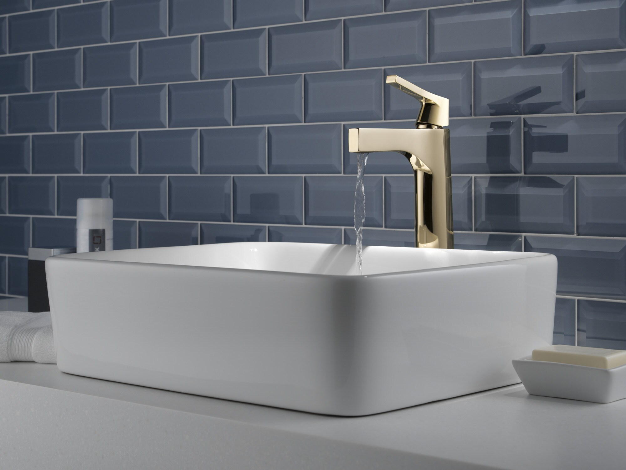 Polished Nickel Single Hole Vessel Bathroom Faucet