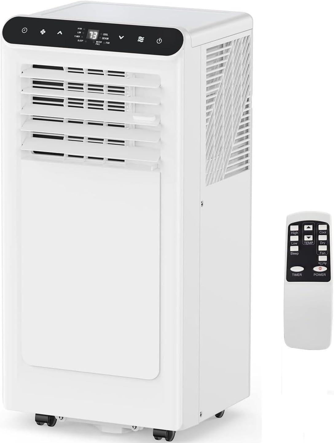 Qeetex 808-337H5GKX 10000 BTUs Portable Air Conditioners - Portable AC for Room Up to 450 Sq Ft - 3-IN-1 Quiet Cooling AC Unit with Fan and Dehumidifier Function with Remote Control/24H Timer/Smart Sleep Mode