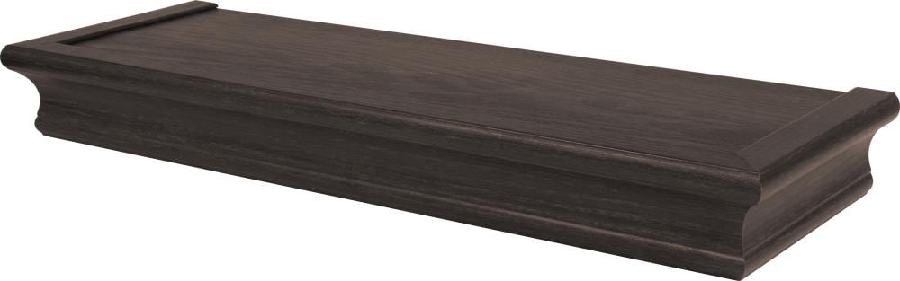 High & Mighty 18-in L x 6-in D x 2-in H Espresso Wood Rectangular Floating Shelf