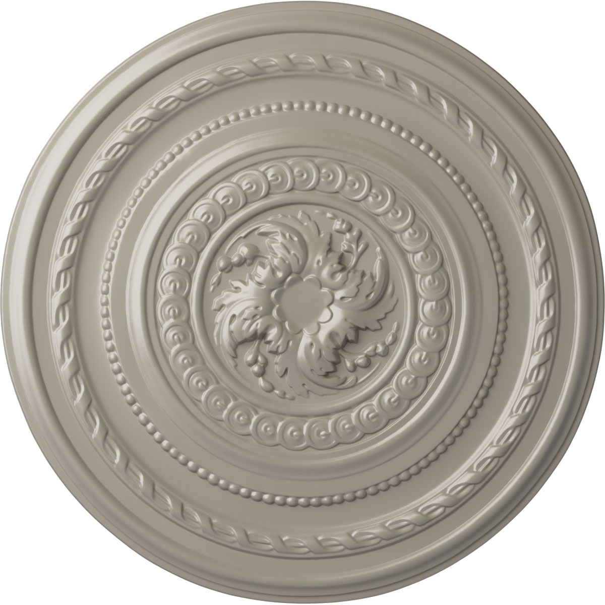 Ekena Millwork CM26PEPWS Pearl 26.25-in W x 26.25-in L Painted Pearl White Polyurethane Whole Ceiling Medallion