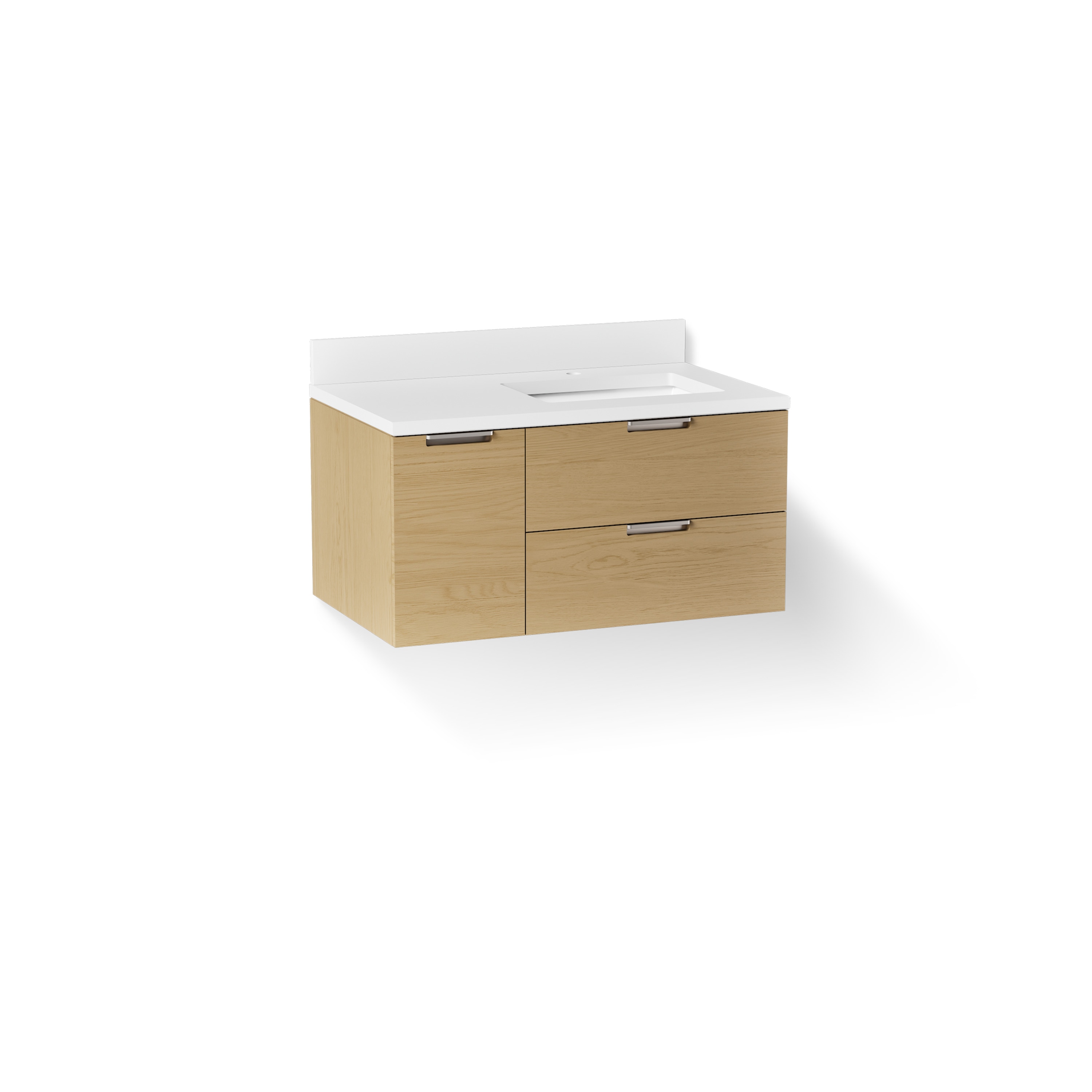 KOHLER Maxstow Undermount Floating Bathroom Vanity with White Quartz Top
