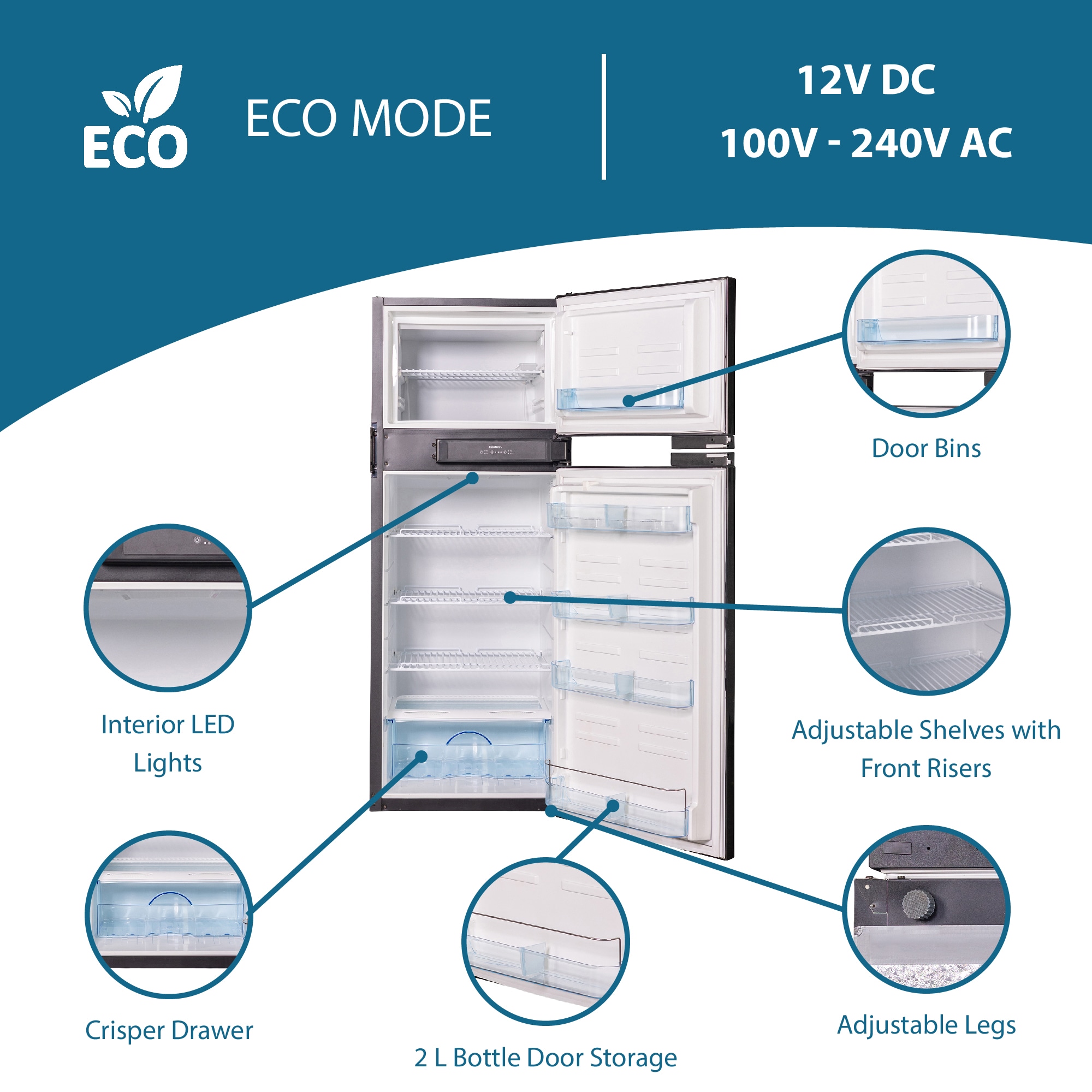 Equator Advanced Appliances RF 1012 DC S Top-Freezer-Refrigerators - View #11