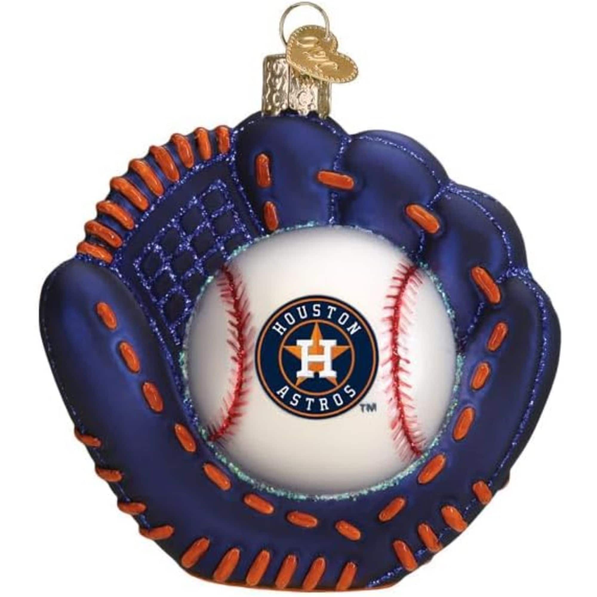 Old World Christmas 729343760272 Blown Glass Ornament for Christmas Tree - Houston Astros Baseball Cap