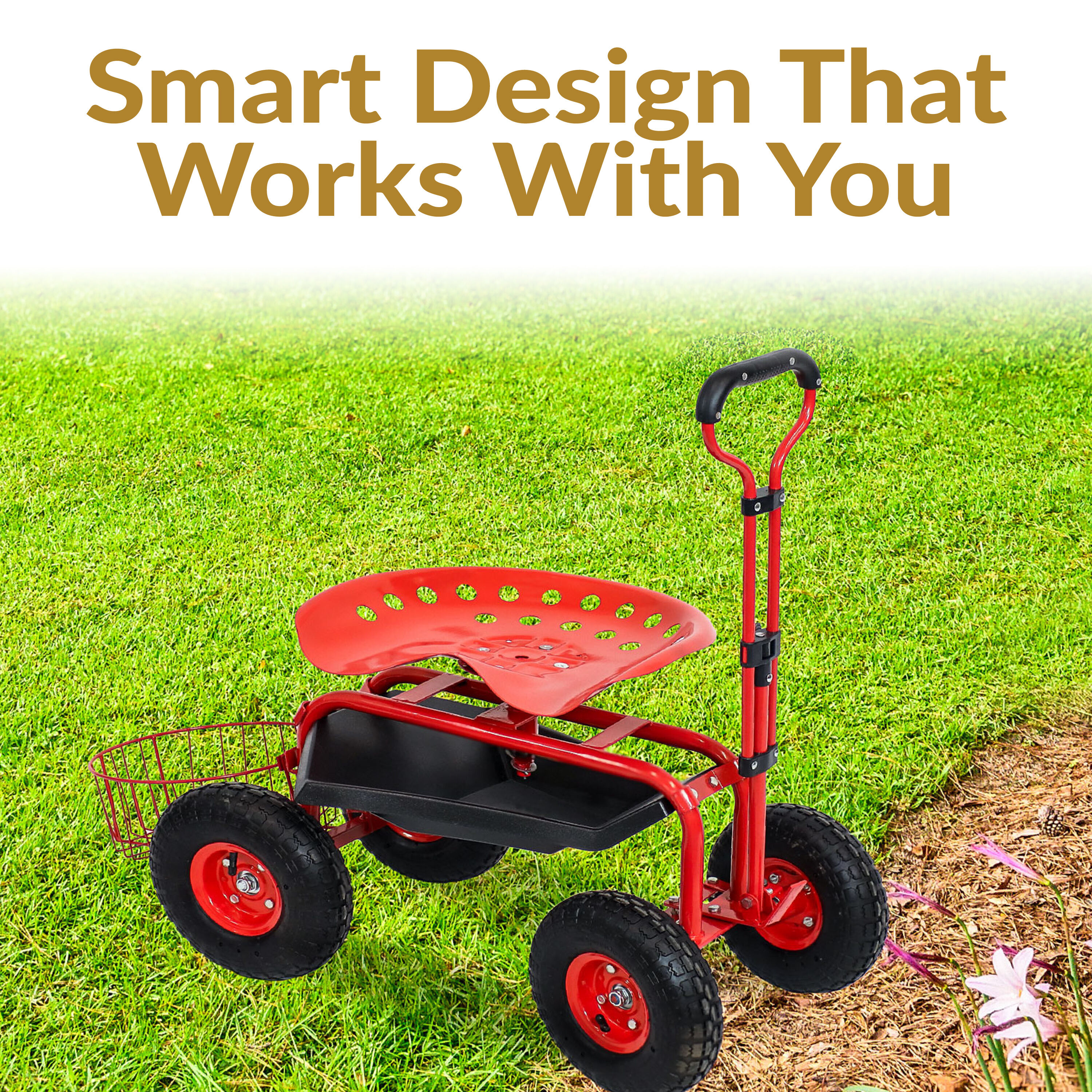 Sunnydaze Decor QH-RCP035-RD Yard-Carts - View #7