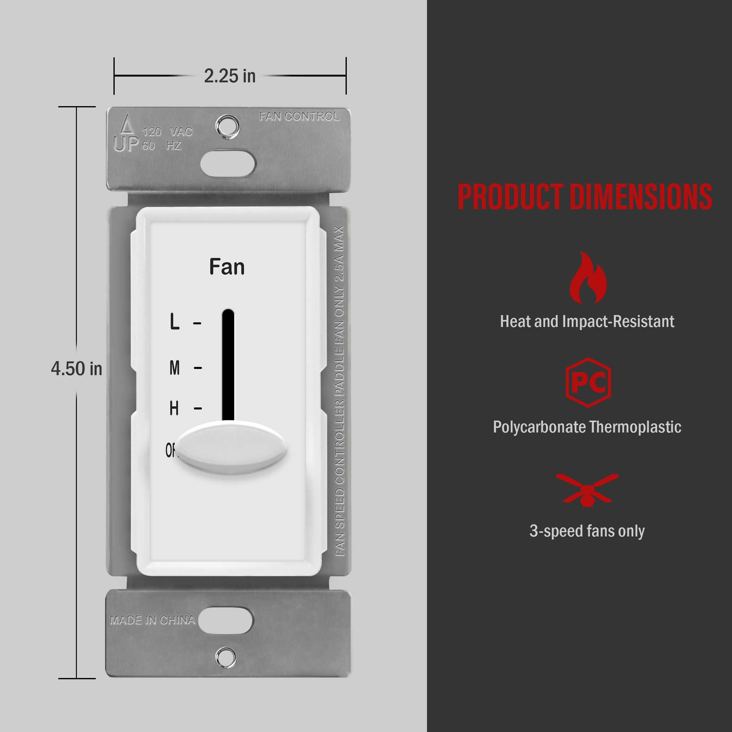 Enerlites 17000-F3-WWP3P Fan-Controls - View #2