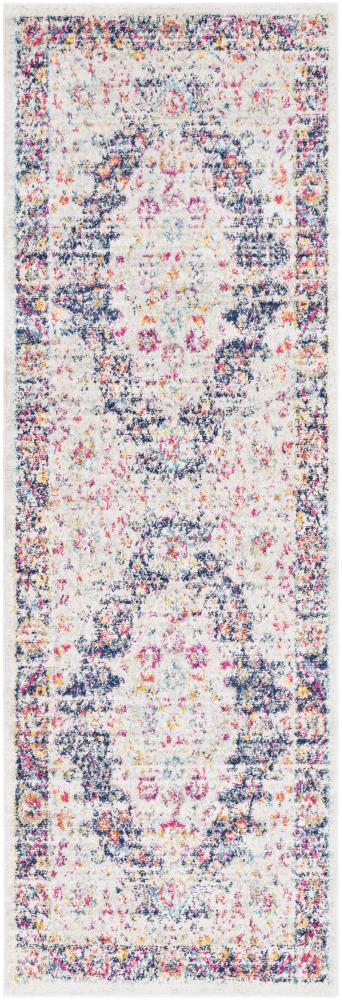 Livabliss ELZ2312-2776 Elaziz 2 x 8 (ft) Polypropylene Pink Rectangular Indoor Medallion Global Runner rug