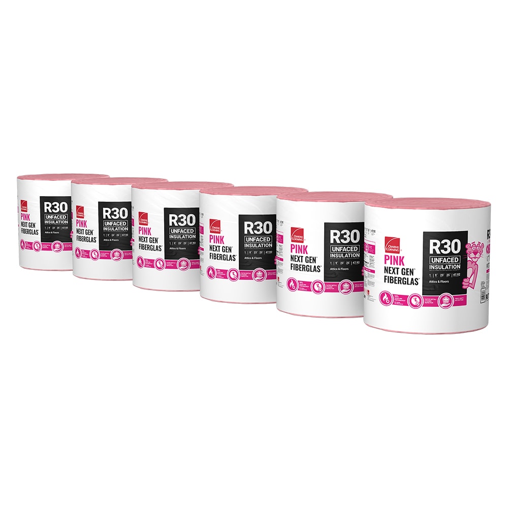 Owens Corning RU71 R- 30 Attic Unfaced Fiberglass Roll Insulation 47.92-sq ft ( 23-in W x 25-ft L ) Individual pack