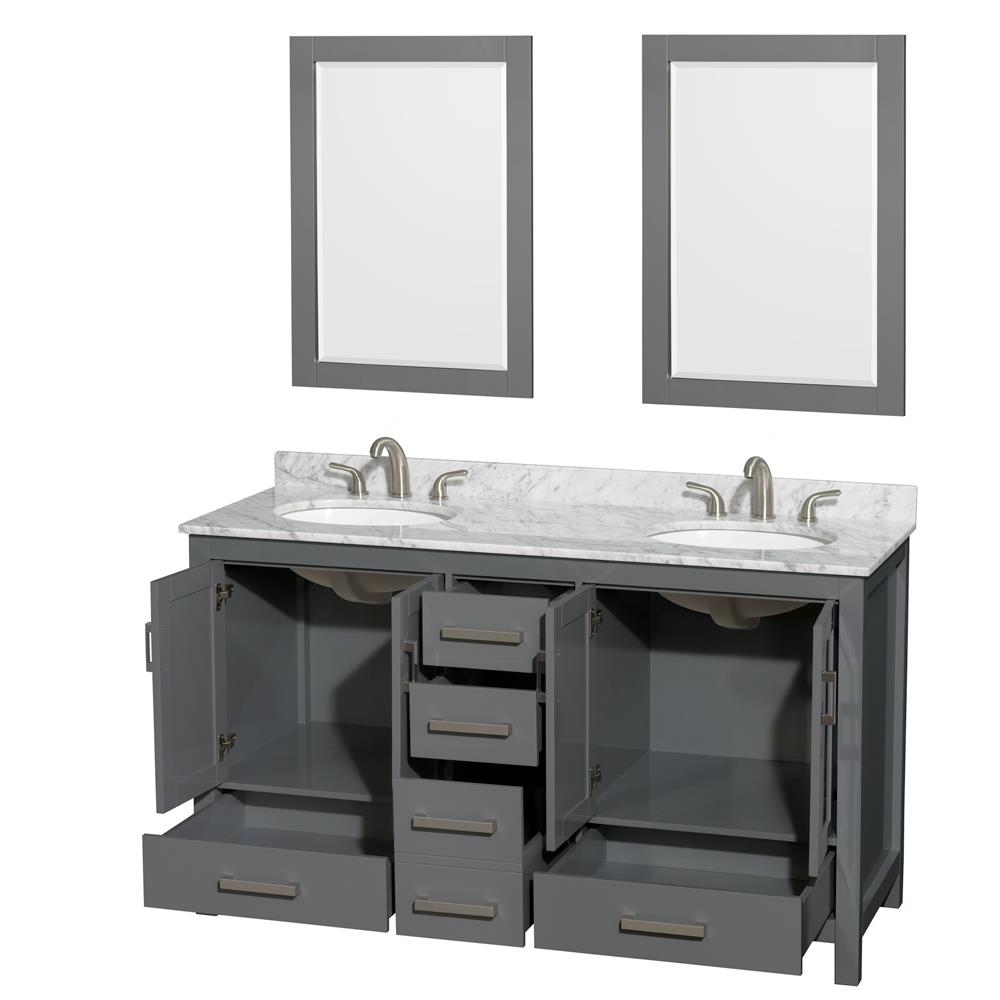 Wyndham Collection WCS141460DKGCMUNOM24 Bath-Vanity-Combo - View #2