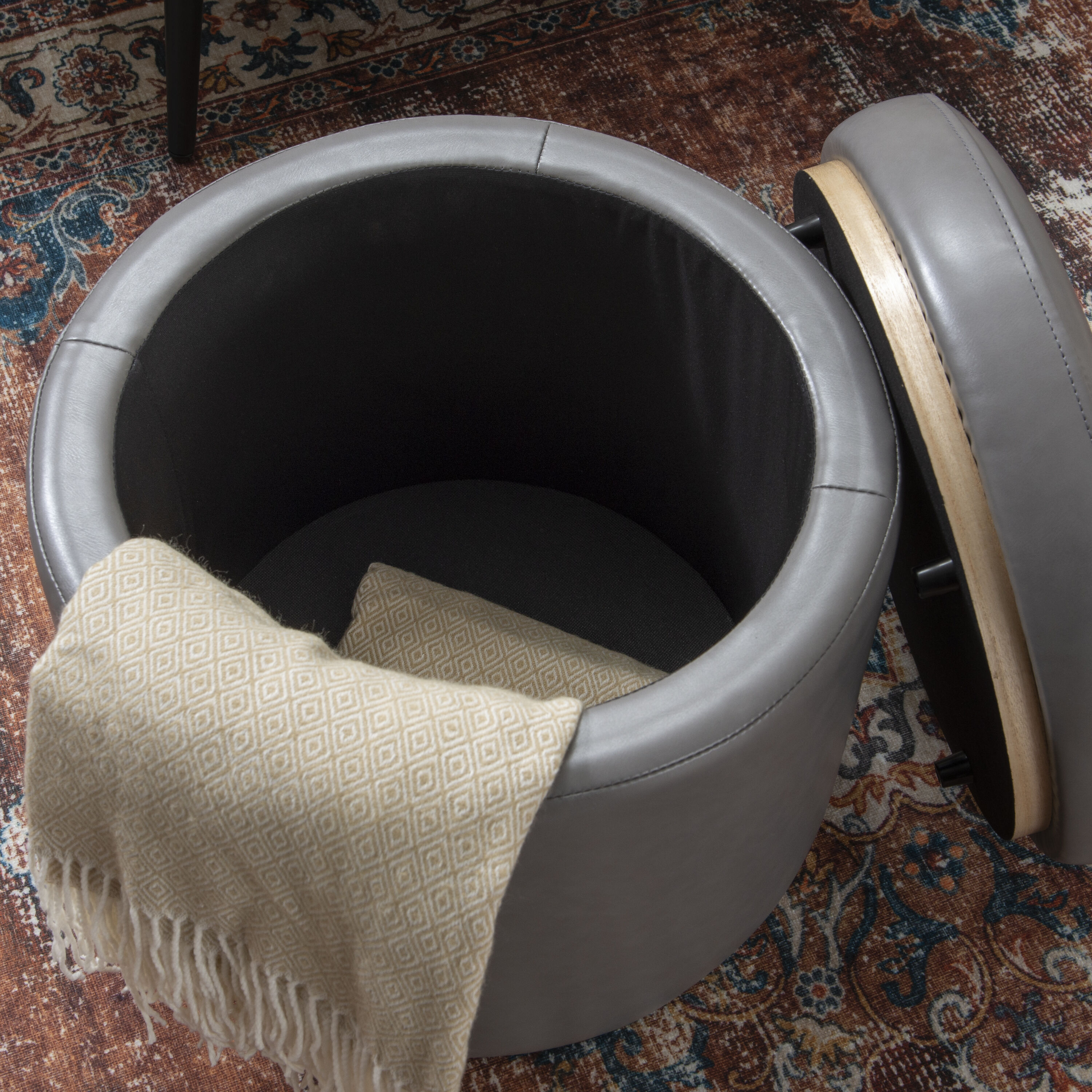 Linon LOWES1747 Indoor-Ottomans - View #6