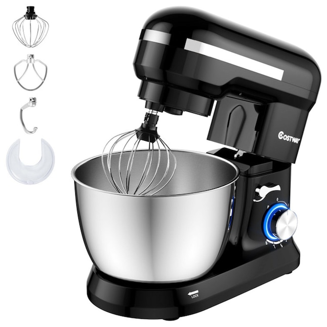 Mondawe 4.8-Quart 8-Speed Black Residential Stand Mixer in the