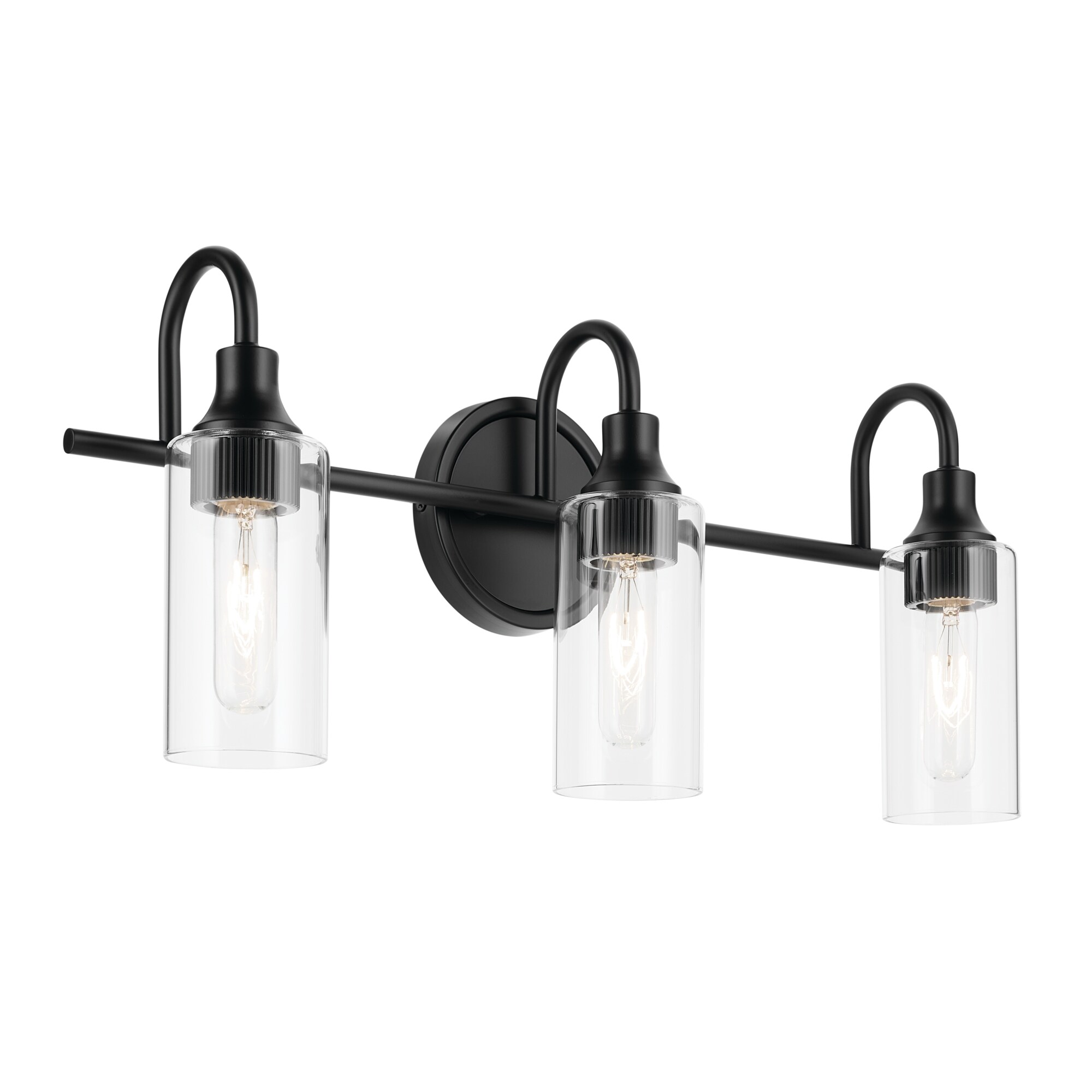 Kichler 55211BK Kavi 23-in 3 -Light Black Modern/contemporary Vanity light