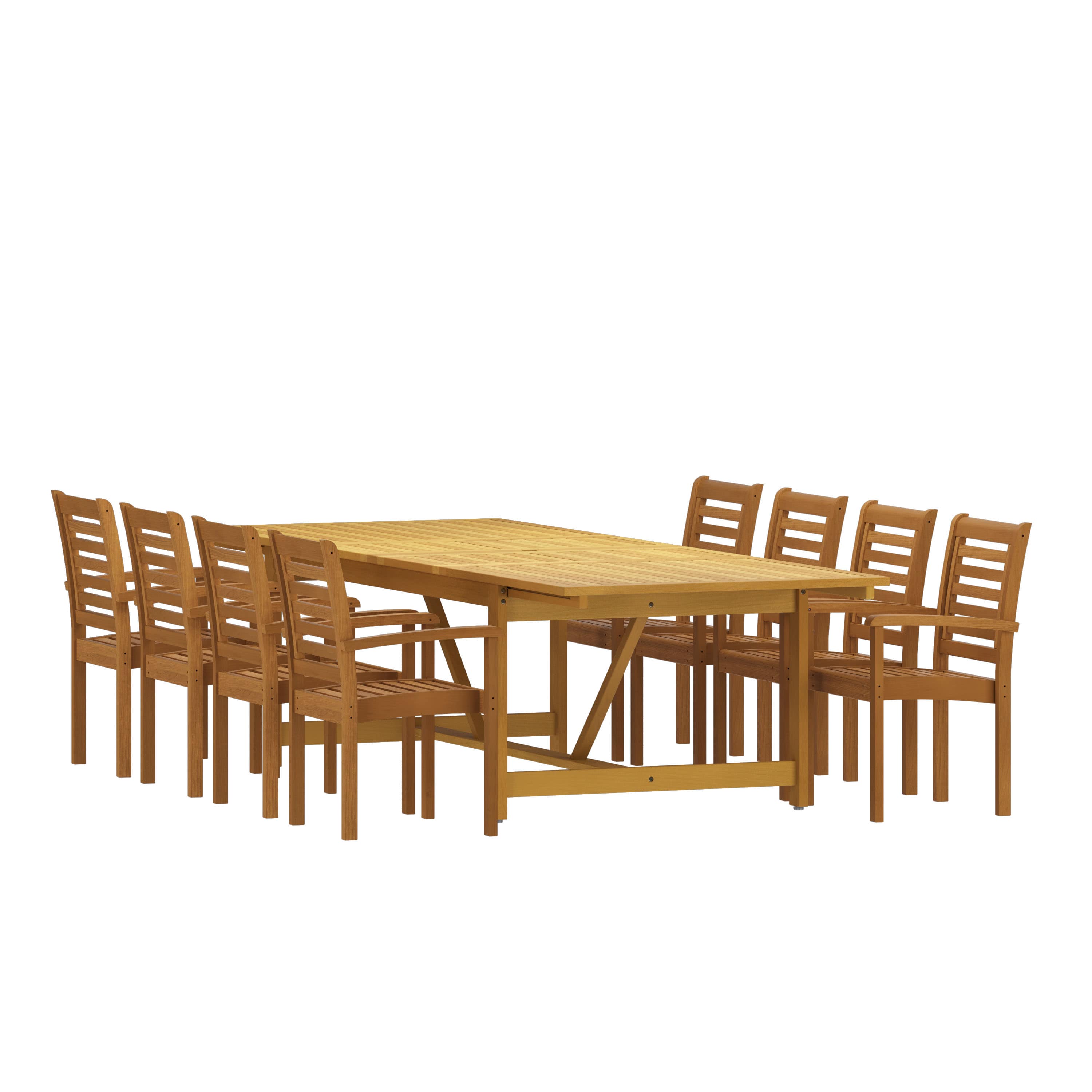 Amazonia Urban Elements Cebu Patio Dining Set for 8 – Perfect for Family and Friends - Modern and Stylish Dining Table with Chairs #LEYLOT-8-421-T