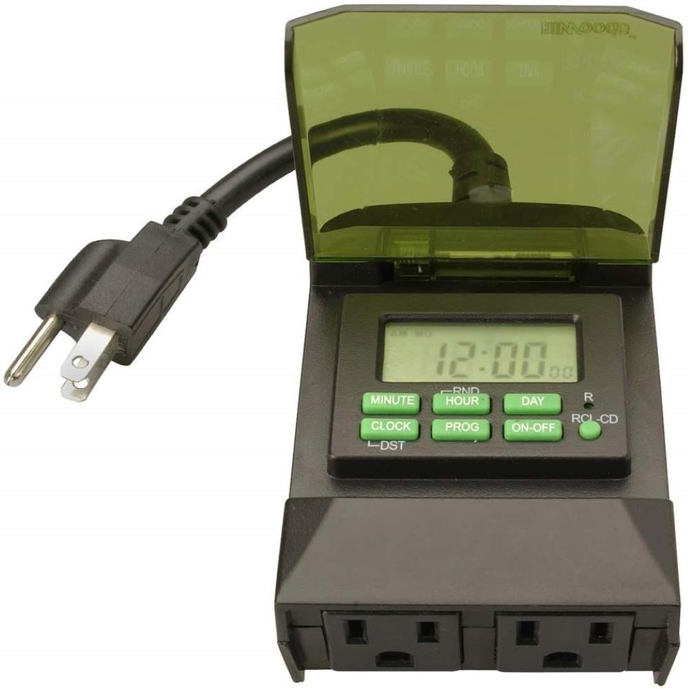 BLACK+DECKER 15-Amps 125-volt Outdoor Timer 2-Outlet Plug-in