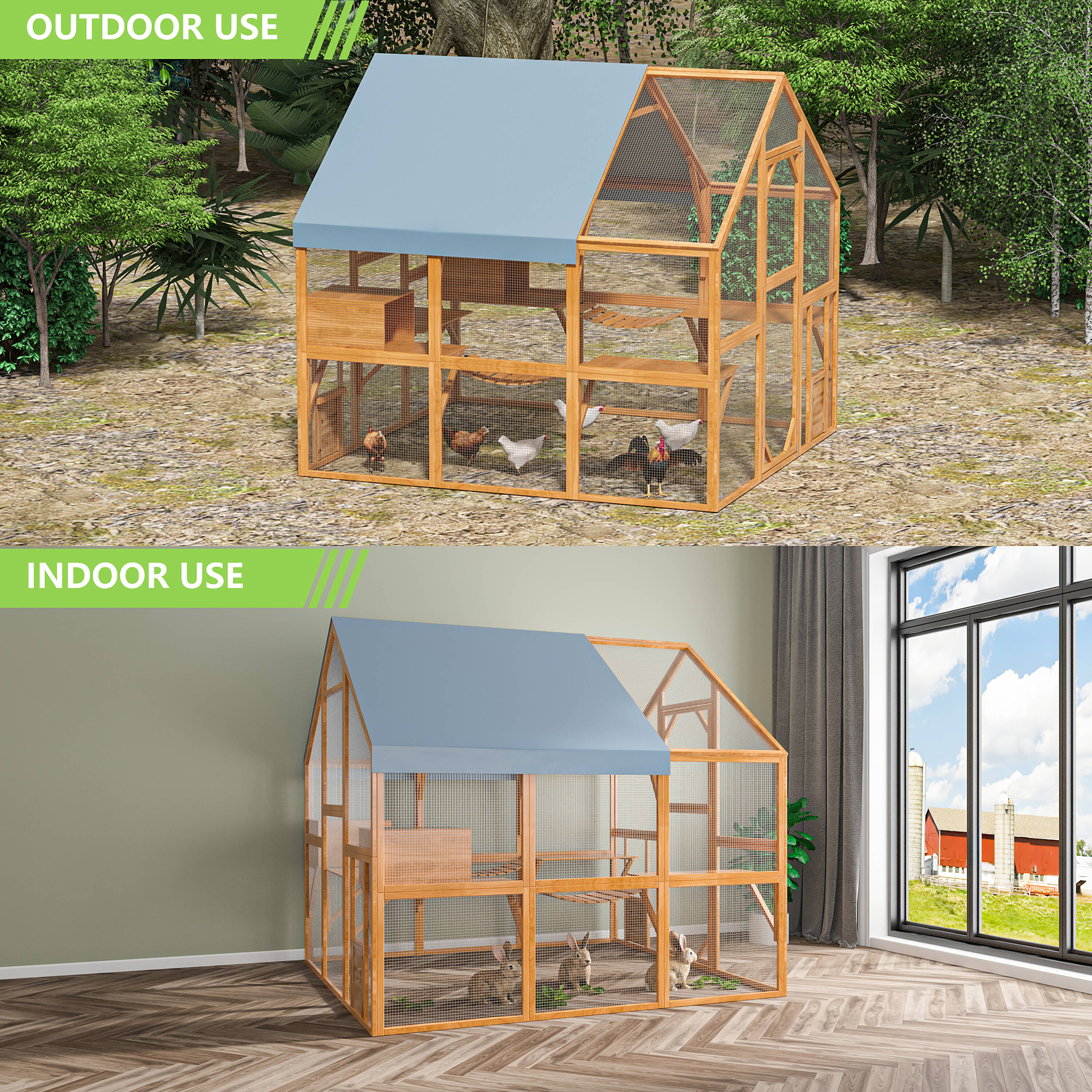 MIDHAM KF150158-07+08 Chicken-Coops-Rabbit-Hutches - View #9