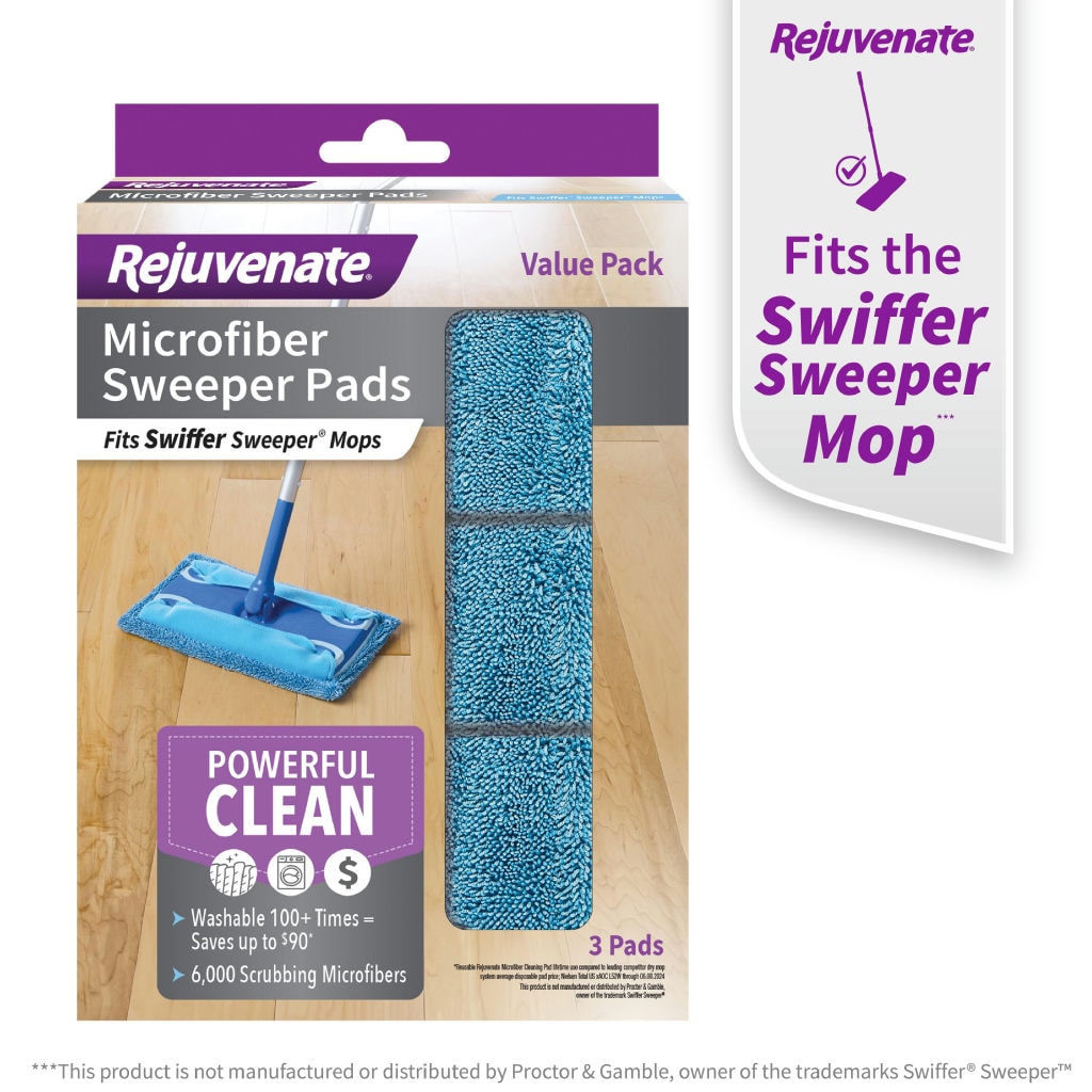 Rejuvenate 3 -Pack Reusable Microfiber Mop Pad #HG-R30386