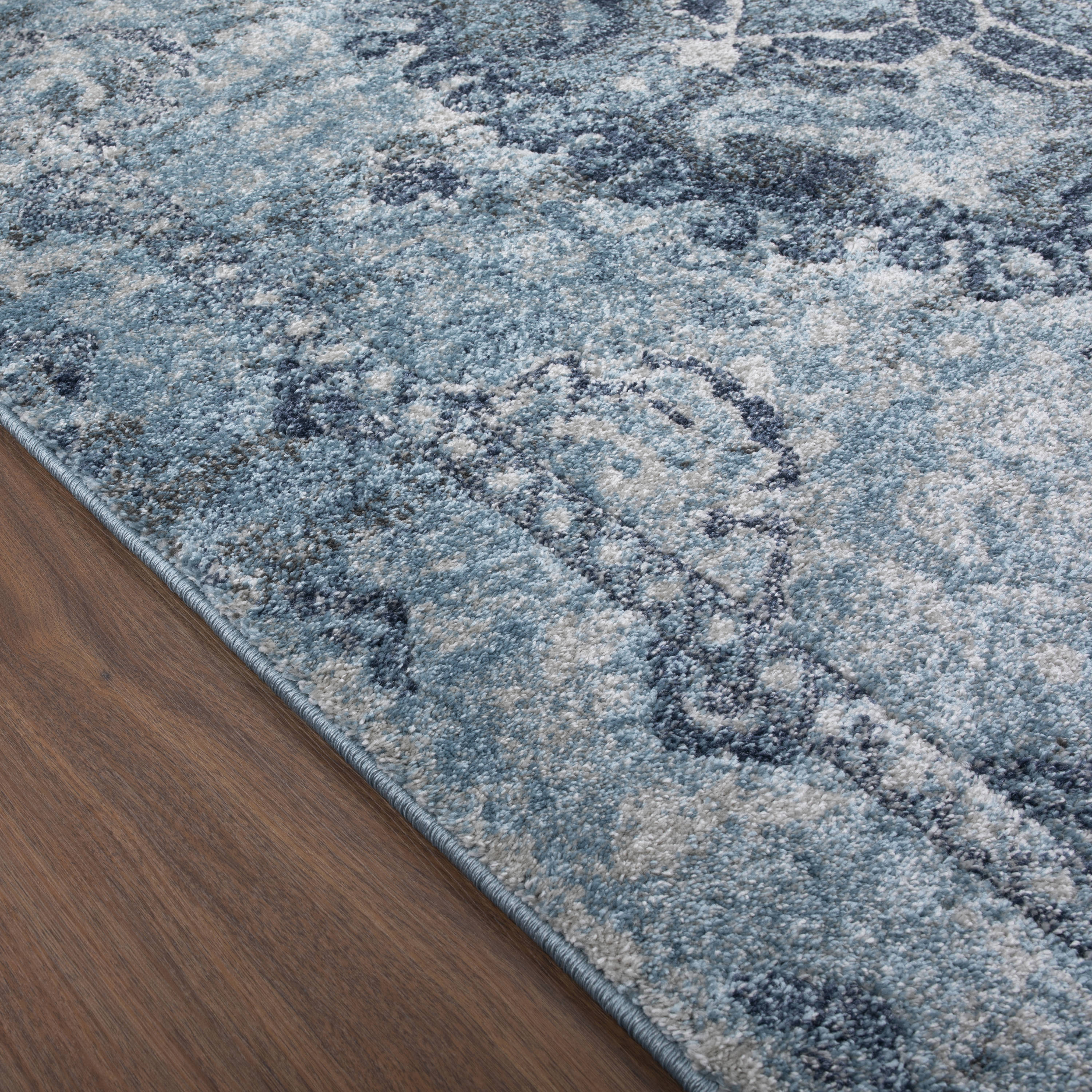 Addison Rugs Wellington 10 X 13 (ft) Blue Indoor Distressed/Overdyed ...
