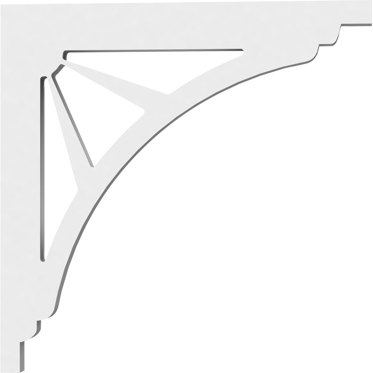 Ekena Millwork BKTP01X08X08ST Exterior-Brackets-Braces - View #3